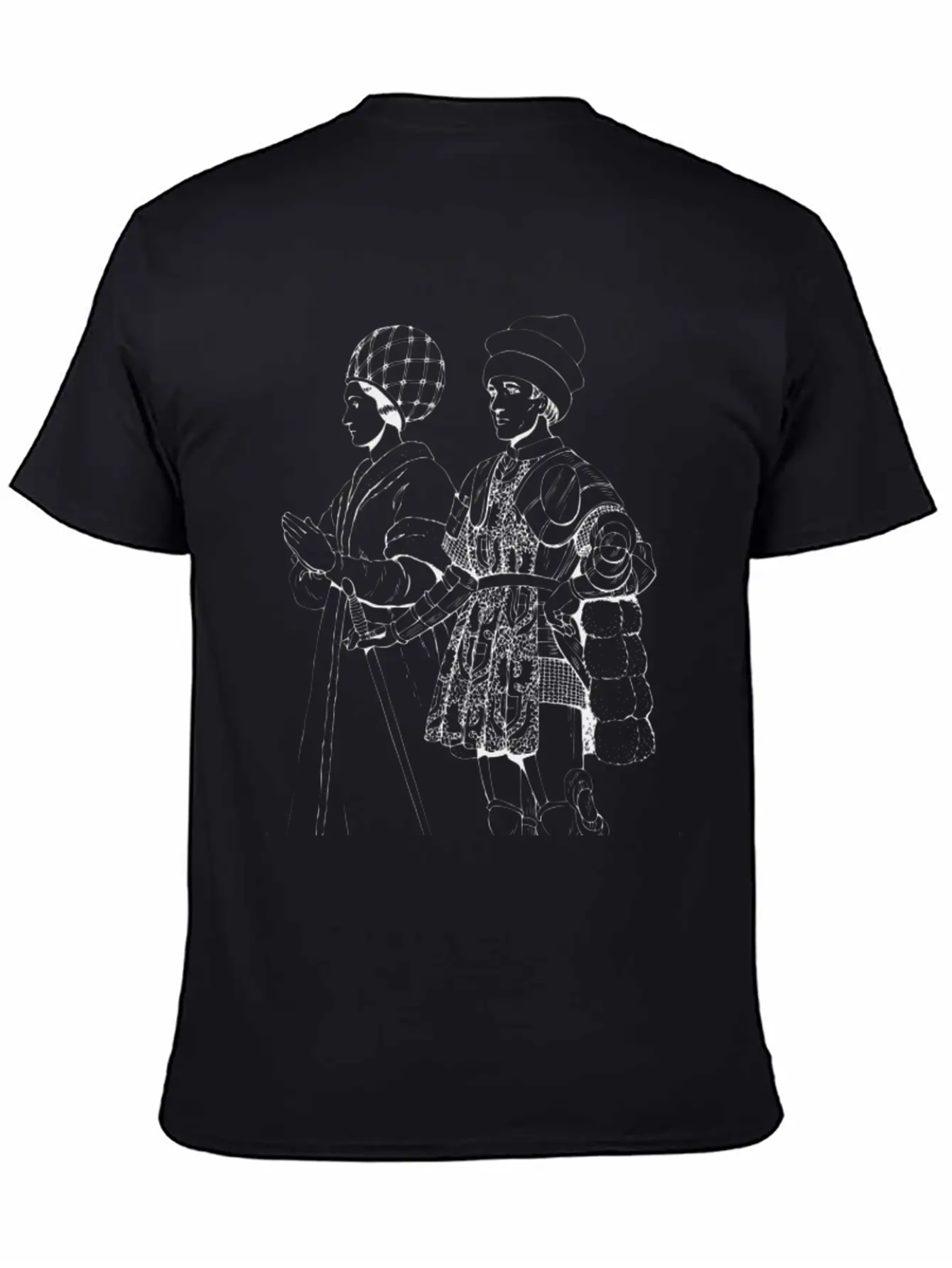 Renaissance Of Traditional Character Casual Graphic T-Shirt – Simple And Comfortable Daily Wear