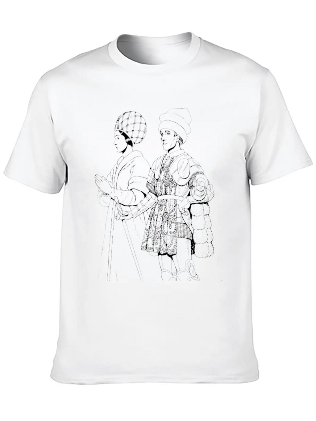 Renaissance Of Traditional Character Casual Graphic T-Shirt – Simple And Comfortable Daily Wear