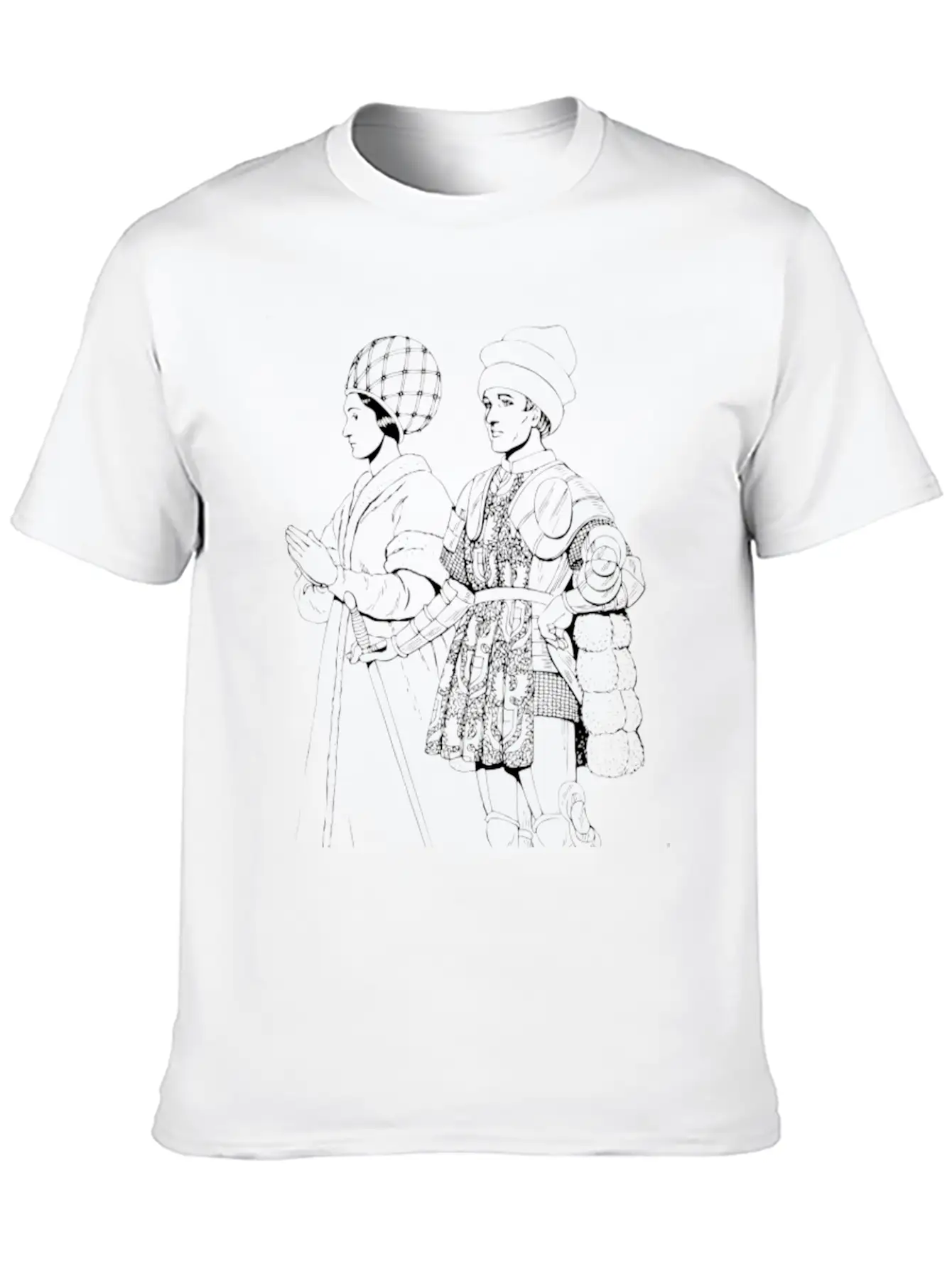 Renaissance Of Traditional Character Casual Graphic T-Shirt – Simple And Comfortable Daily Wear