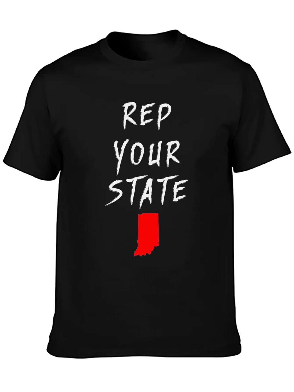 REP YOUR STATE INDIANA Breathable Soft Cotton T-Shirt – Timeless Casual Look