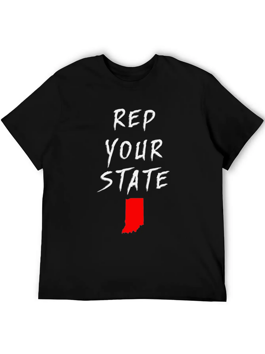 REP YOUR STATE INDIANA Breathable Soft Cotton T-Shirt – Timeless Casual Look
