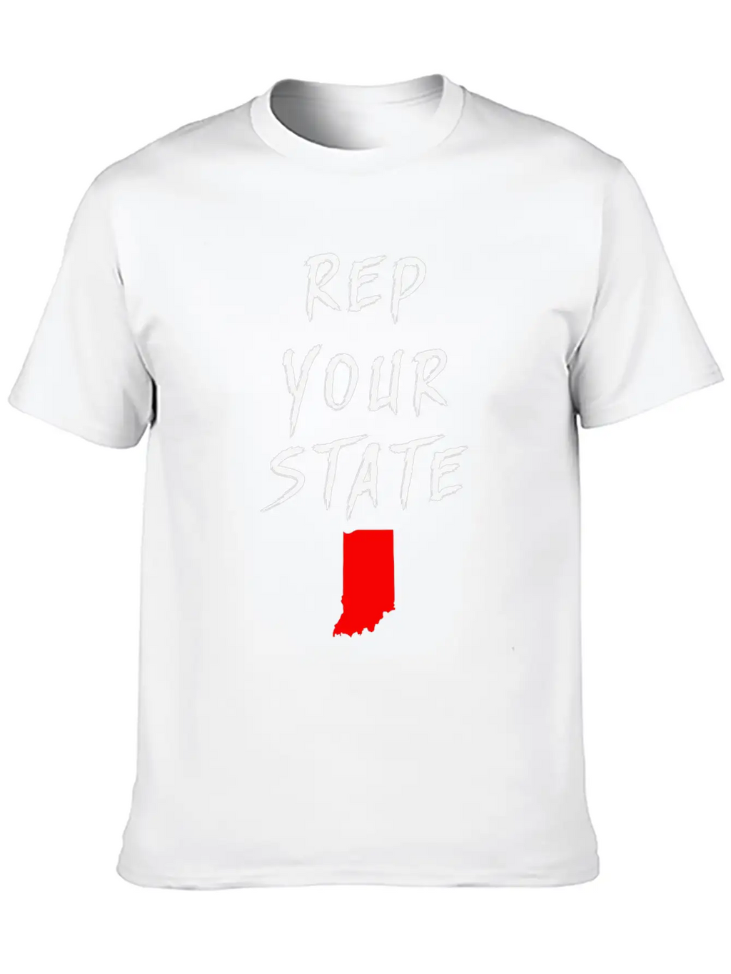 REP YOUR STATE INDIANA Breathable Soft Cotton T-Shirt – Timeless Casual Look