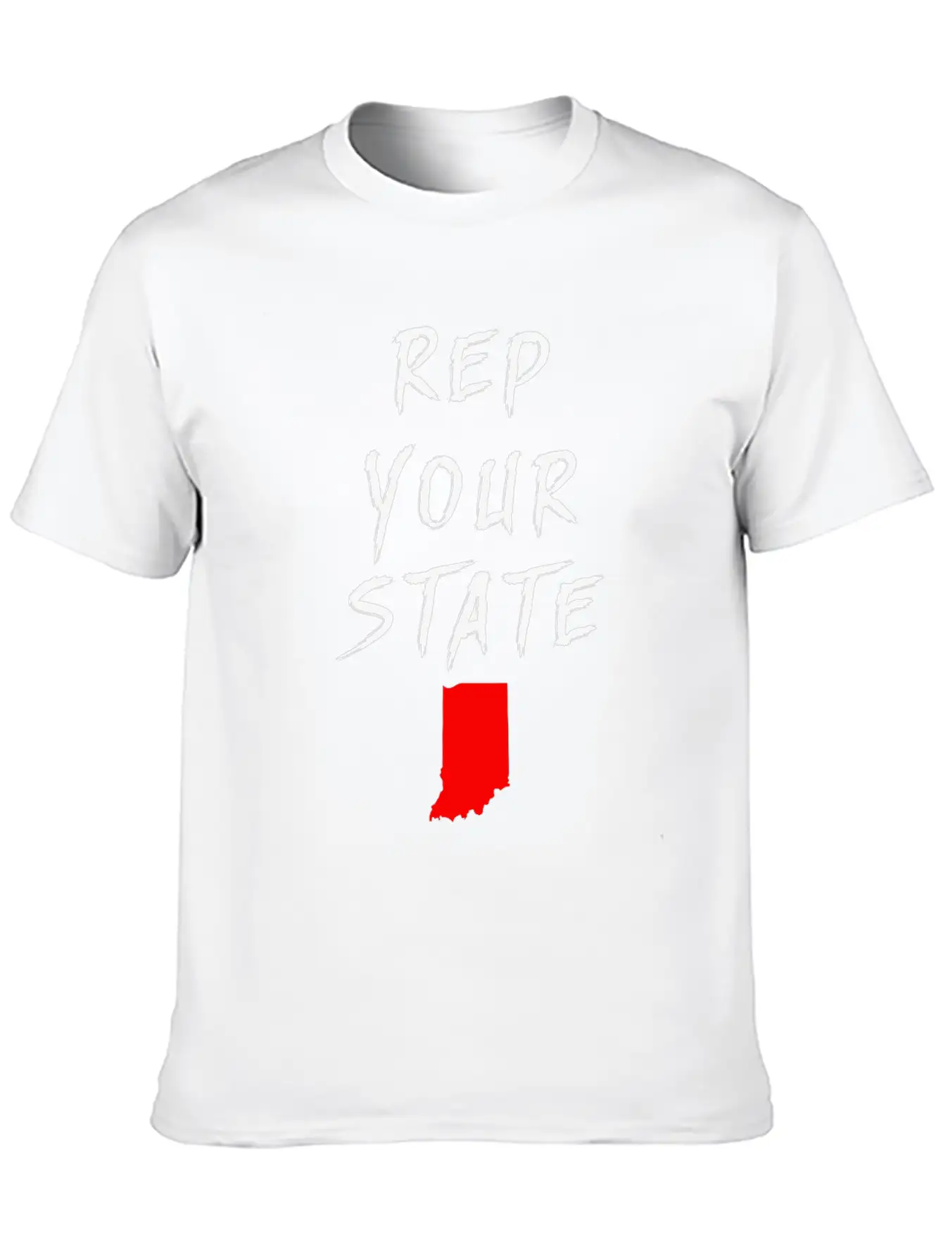 REP YOUR STATE INDIANA Breathable Soft Cotton T-Shirt – Timeless Casual Look