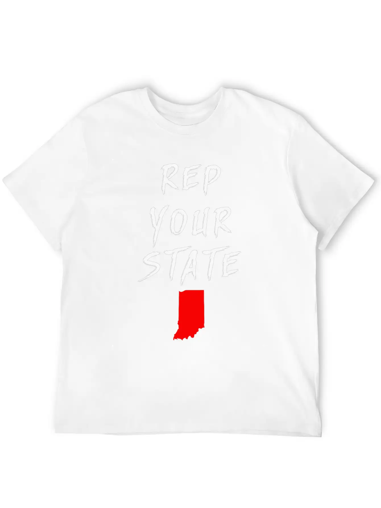 REP YOUR STATE INDIANA Breathable Soft Cotton T-Shirt – Timeless Casual Look