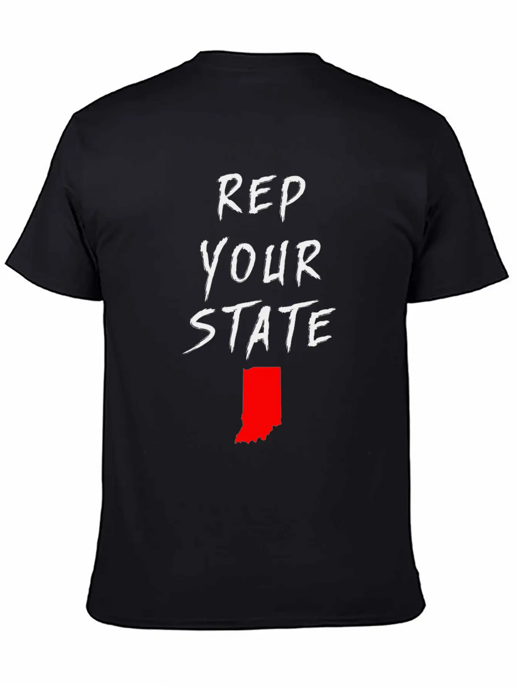 REP YOUR STATE INDIANA Breathable Soft Cotton T-Shirt – Timeless Casual Look