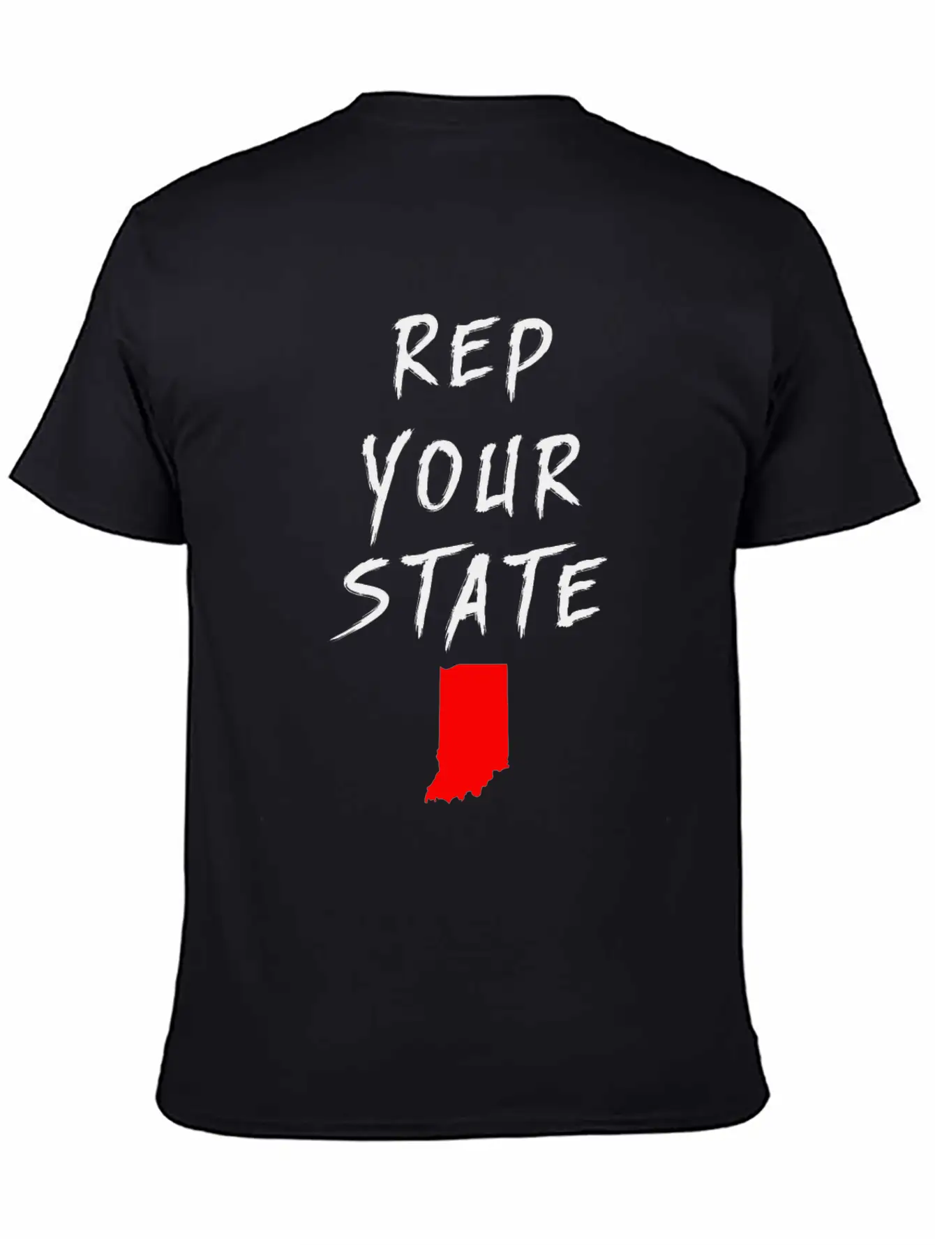 REP YOUR STATE INDIANA Breathable Soft Cotton T-Shirt – Timeless Casual Look