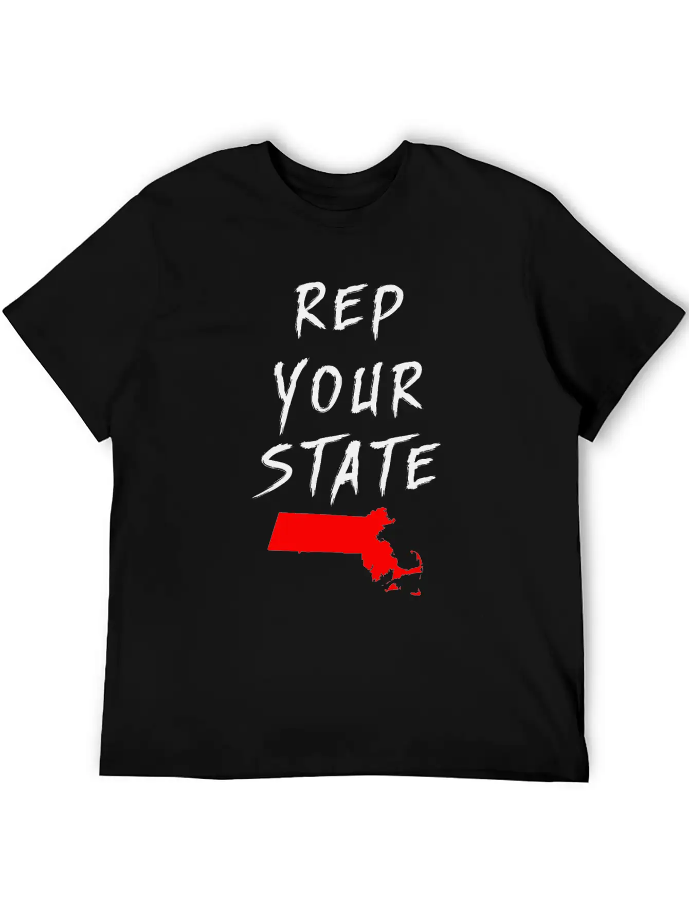 REP YOUR STATE MASSACHUSETTS Breathable Soft Cotton T-Shirt – Timeless Casual Look