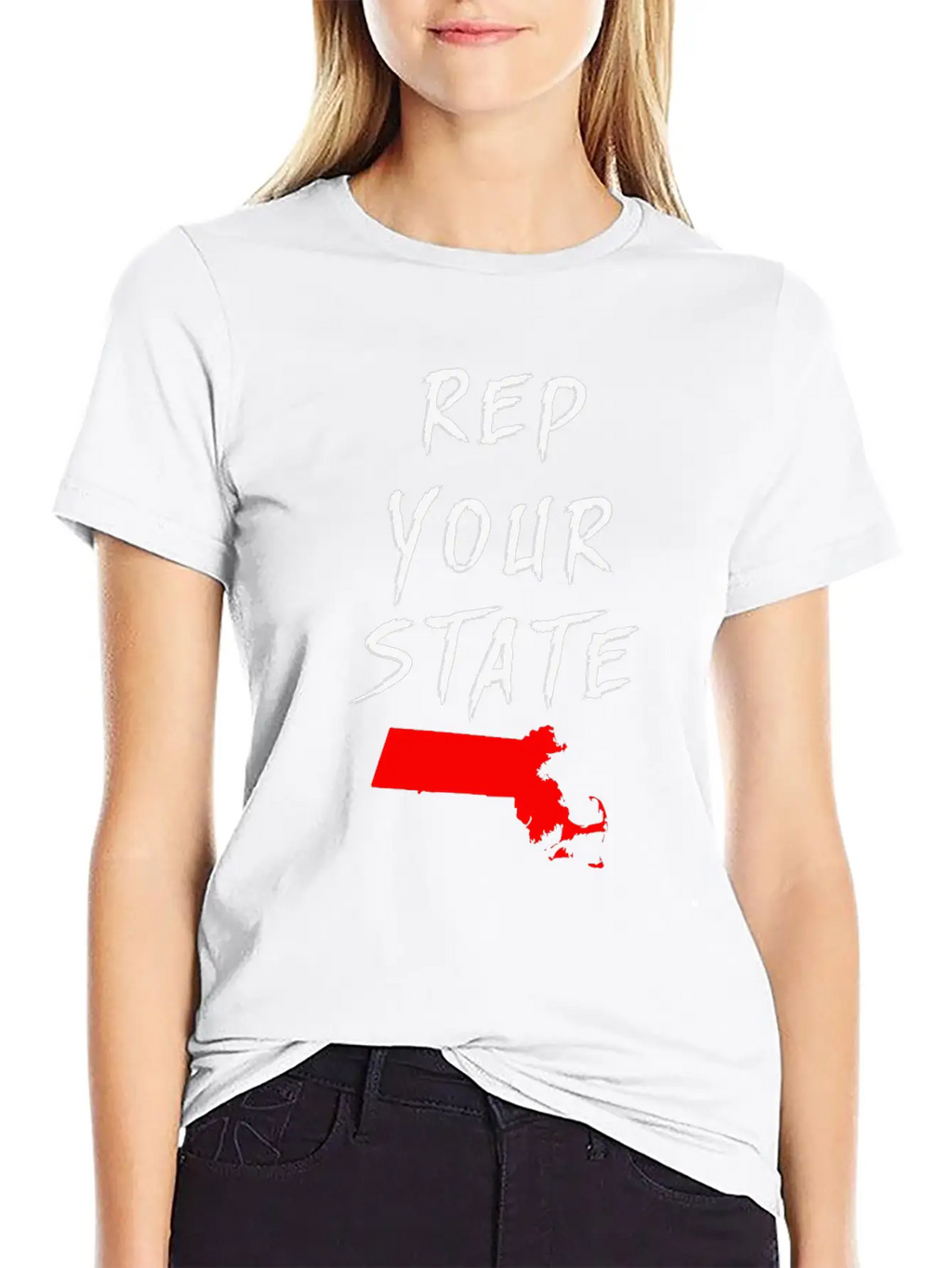 REP YOUR STATE MASSACHUSETTS Breathable Soft Cotton T-Shirt – Timeless Casual Look