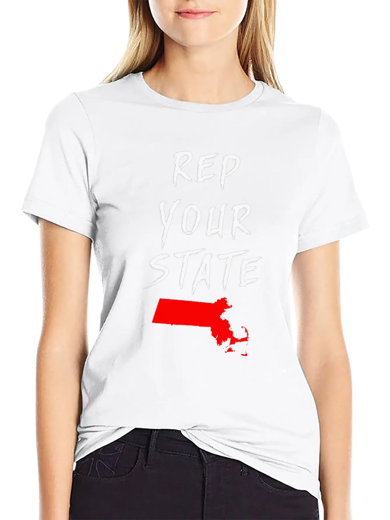REP YOUR STATE MASSACHUSETTS Breathable Soft Cotton T-Shirt – Timeless Casual Look