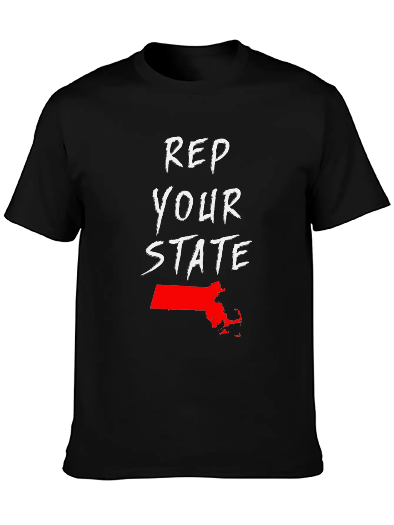 REP YOUR STATE MASSACHUSETTS Breathable Soft Cotton T-Shirt – Timeless Casual Look
