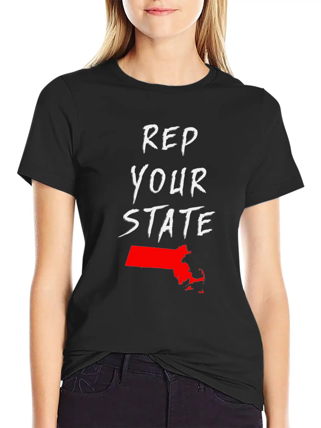 REP YOUR STATE MASSACHUSETTS Breathable Soft Cotton T-Shirt – Timeless Casual Look