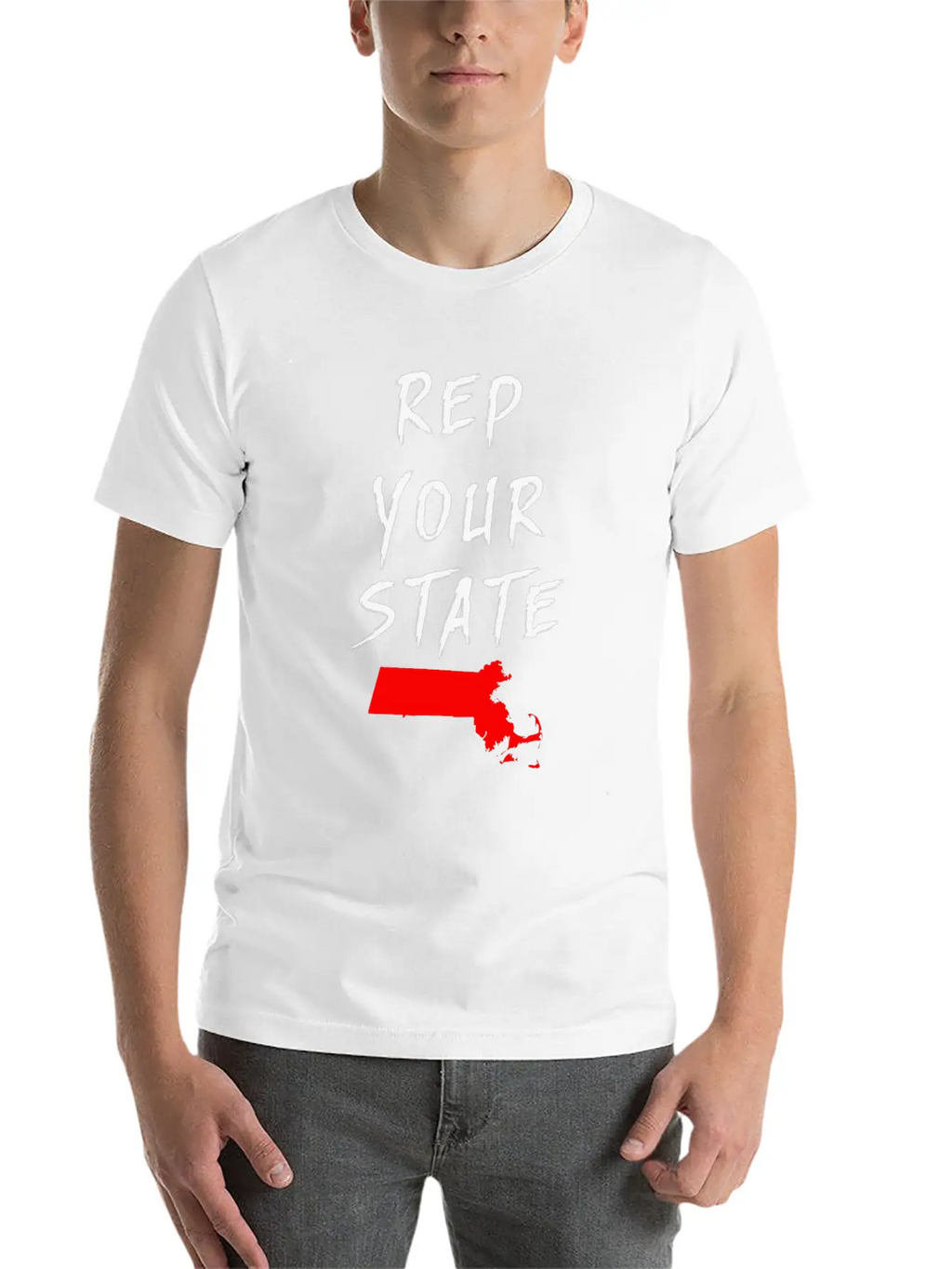 REP YOUR STATE MASSACHUSETTS Breathable Soft Cotton T-Shirt – Timeless Casual Look