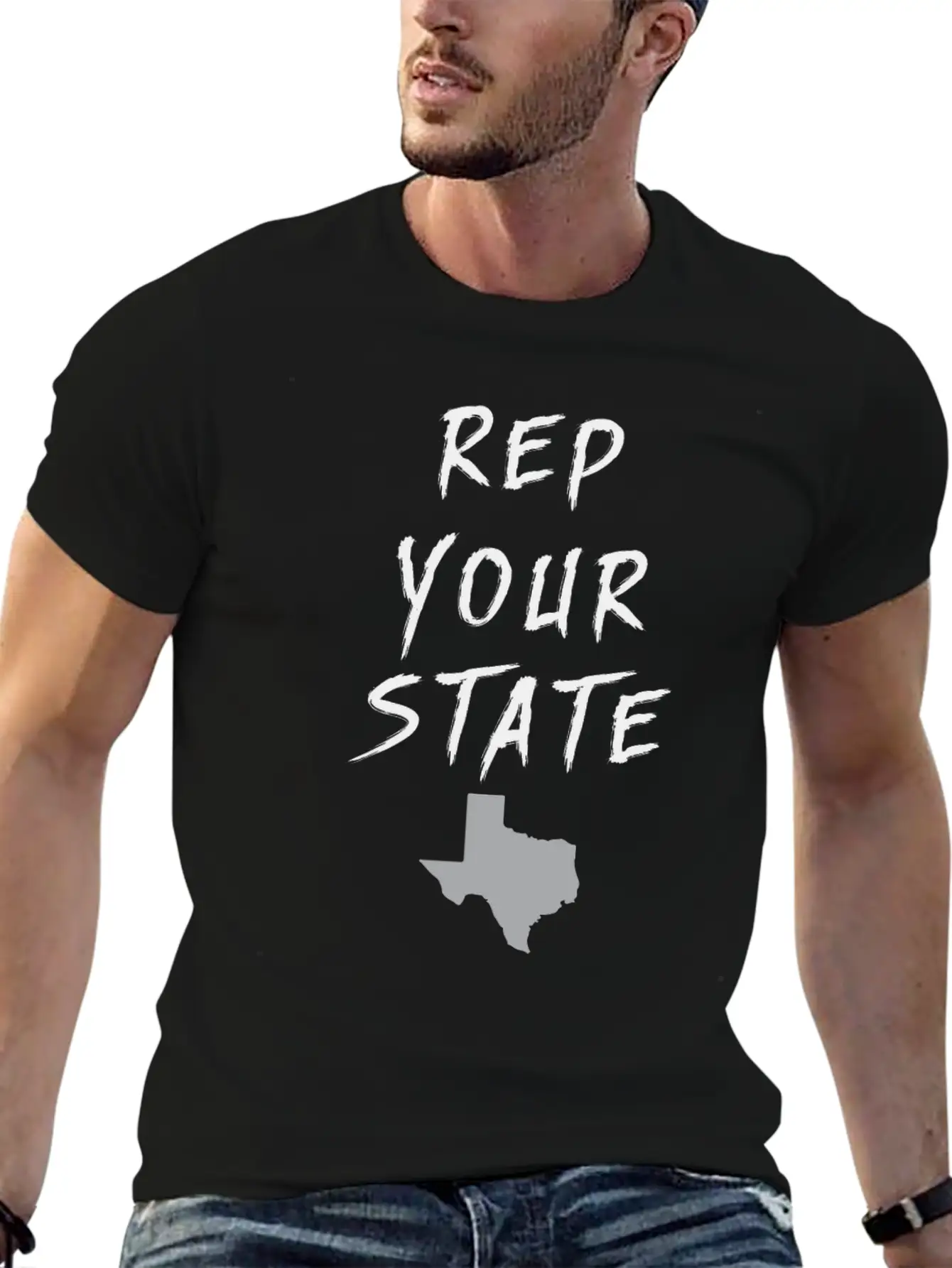 REP YOUR STATE TEXAS Unisex Short Sleeve Soft Cotton T-Shirt – Casual Everyday Wear