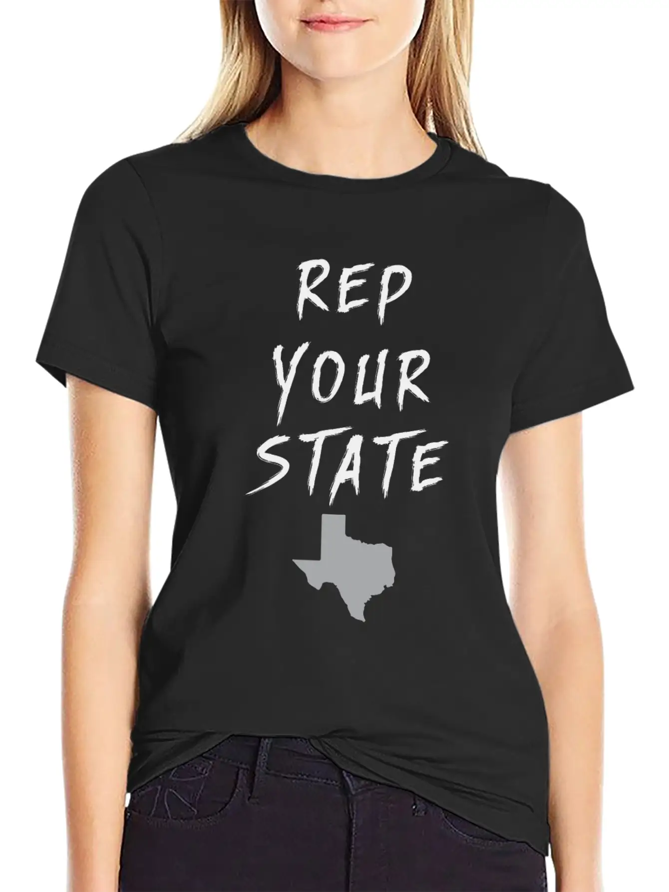 REP YOUR STATE TEXAS Unisex Short Sleeve Soft Cotton T-Shirt – Casual Everyday Wear