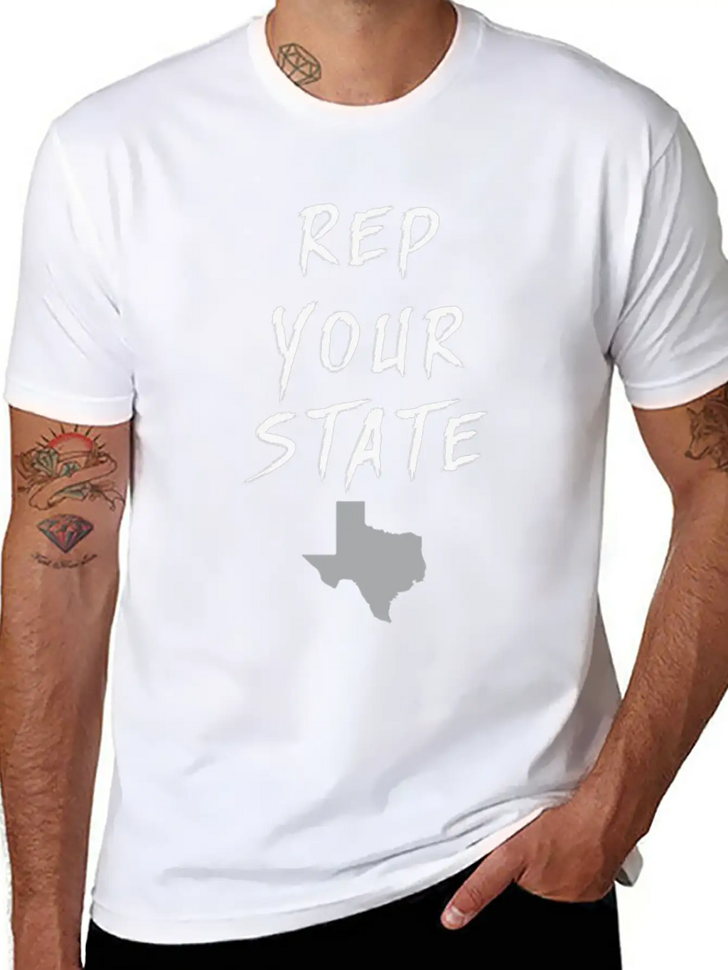 REP YOUR STATE TEXAS Unisex Short Sleeve Soft Cotton T-Shirt – Casual Everyday Wear