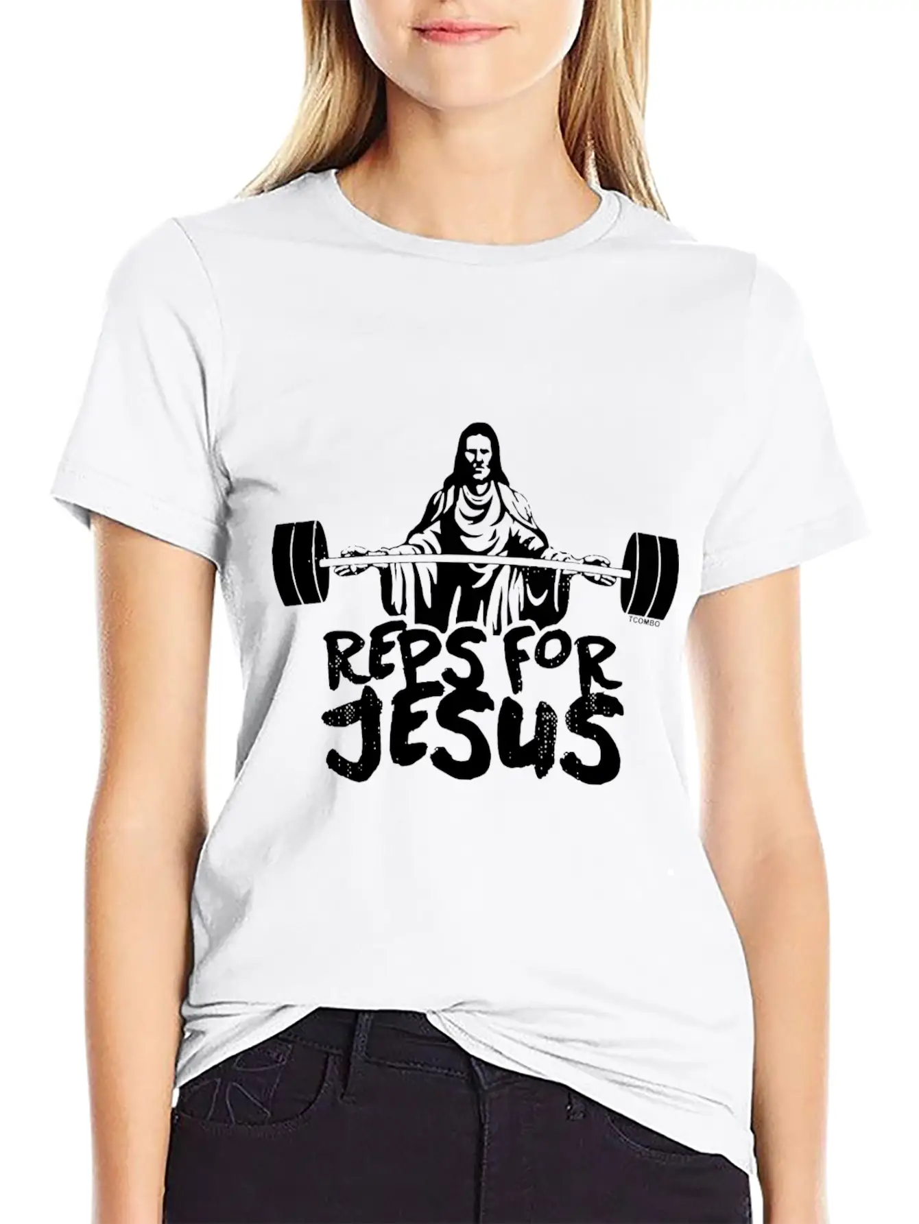 Reps For Jesus Gym Workout Exercise Fit Unisex Short Sleeve Soft Cotton T-Shirt – Casual Everyday Wear