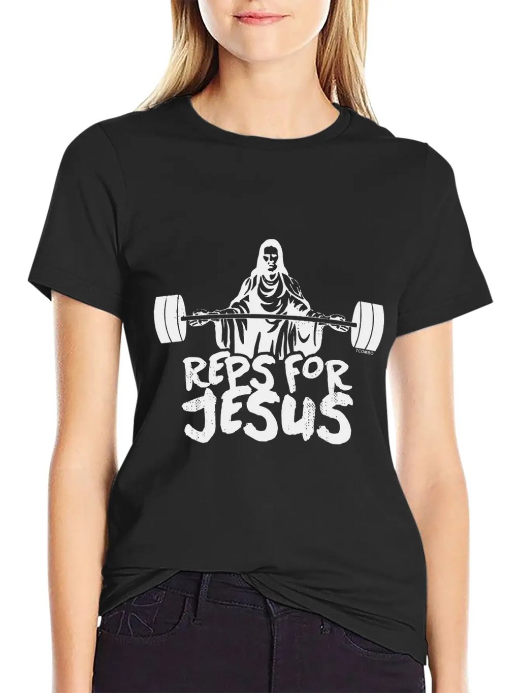 Reps For Jesus Gym Workout Exercise Fit Unisex Short Sleeve Soft Cotton T-Shirt – Casual Everyday Wear
