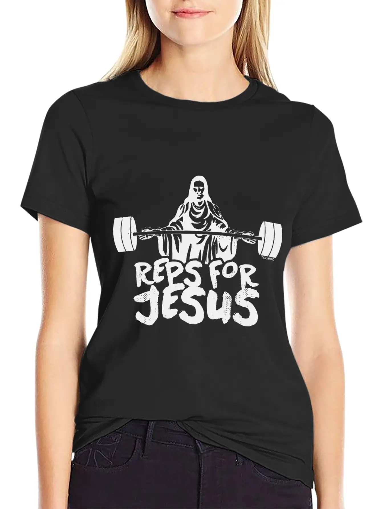 Reps For Jesus Gym Workout Exercise Fit Unisex Short Sleeve Soft Cotton T-Shirt – Casual Everyday Wear
