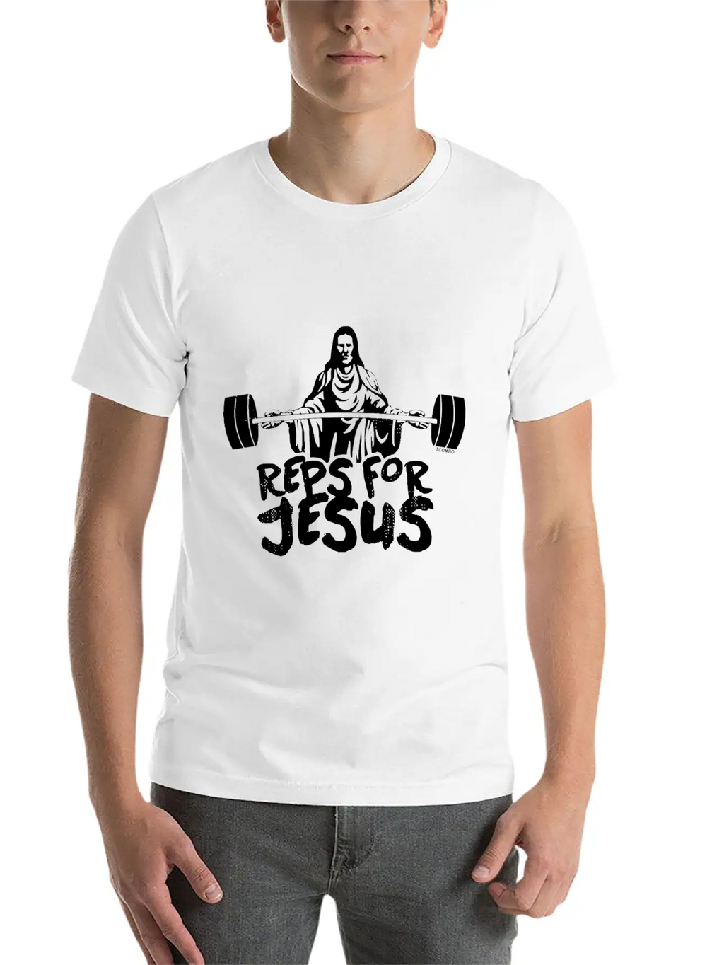 Reps For Jesus Gym Workout Exercise Fit Unisex Short Sleeve Soft Cotton T-Shirt – Casual Everyday Wear