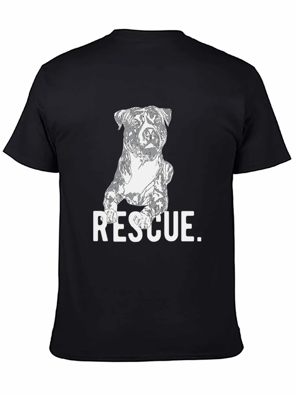 Rescue Pitbull Drawing Dog Mom Adopt Don'T Shop Ma Unisex Casual T-Shirt – Clean Design For Daily Comfort