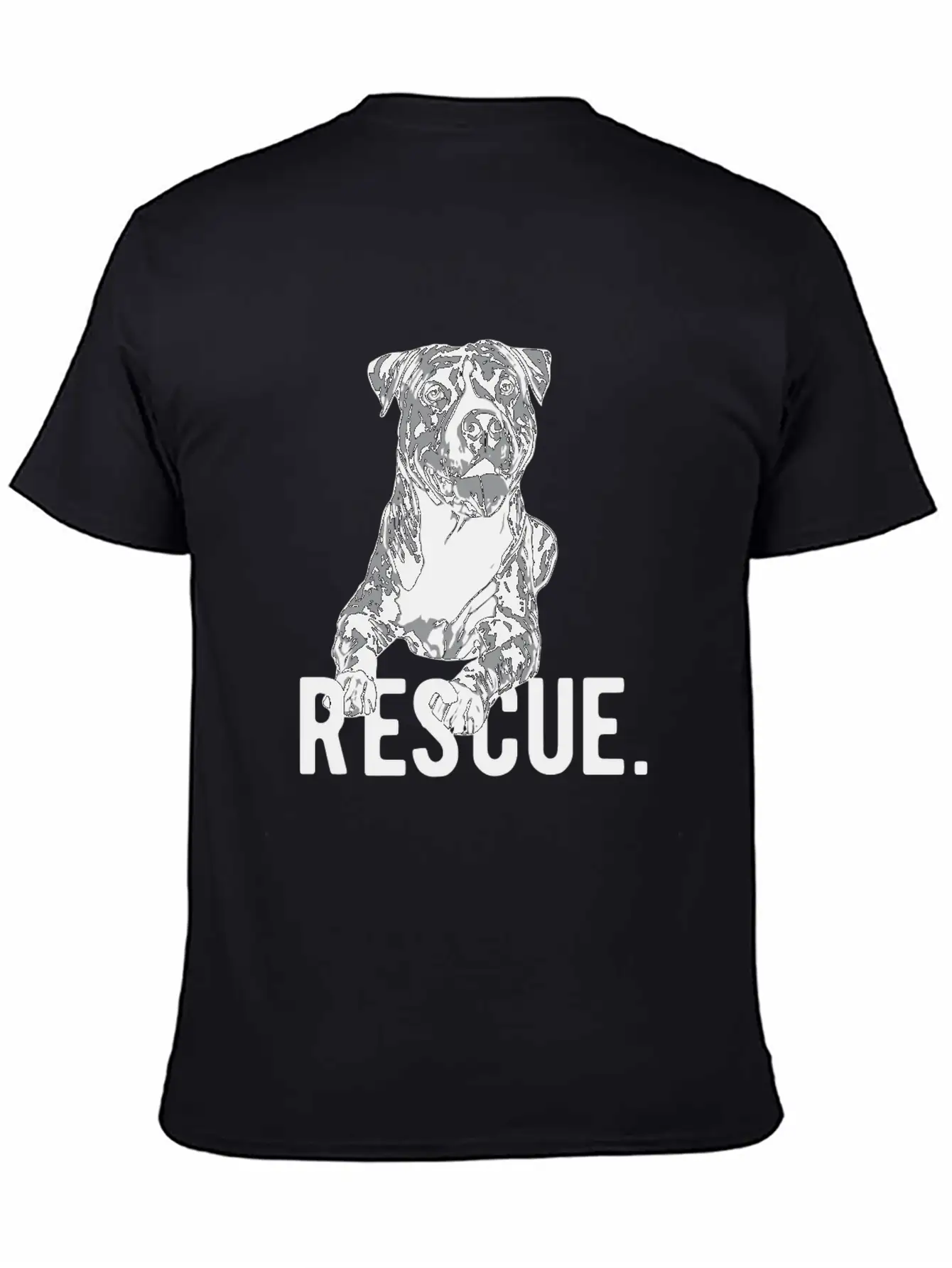 Rescue Pitbull Drawing Dog Mom Adopt Don'T Shop Ma Unisex Casual T-Shirt – Clean Design For Daily Comfort