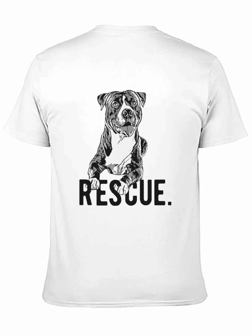 Rescue Pitbull Drawing Dog Mom Adopt Don'T Shop Ma Unisex Casual T-Shirt – Clean Design For Daily Comfort