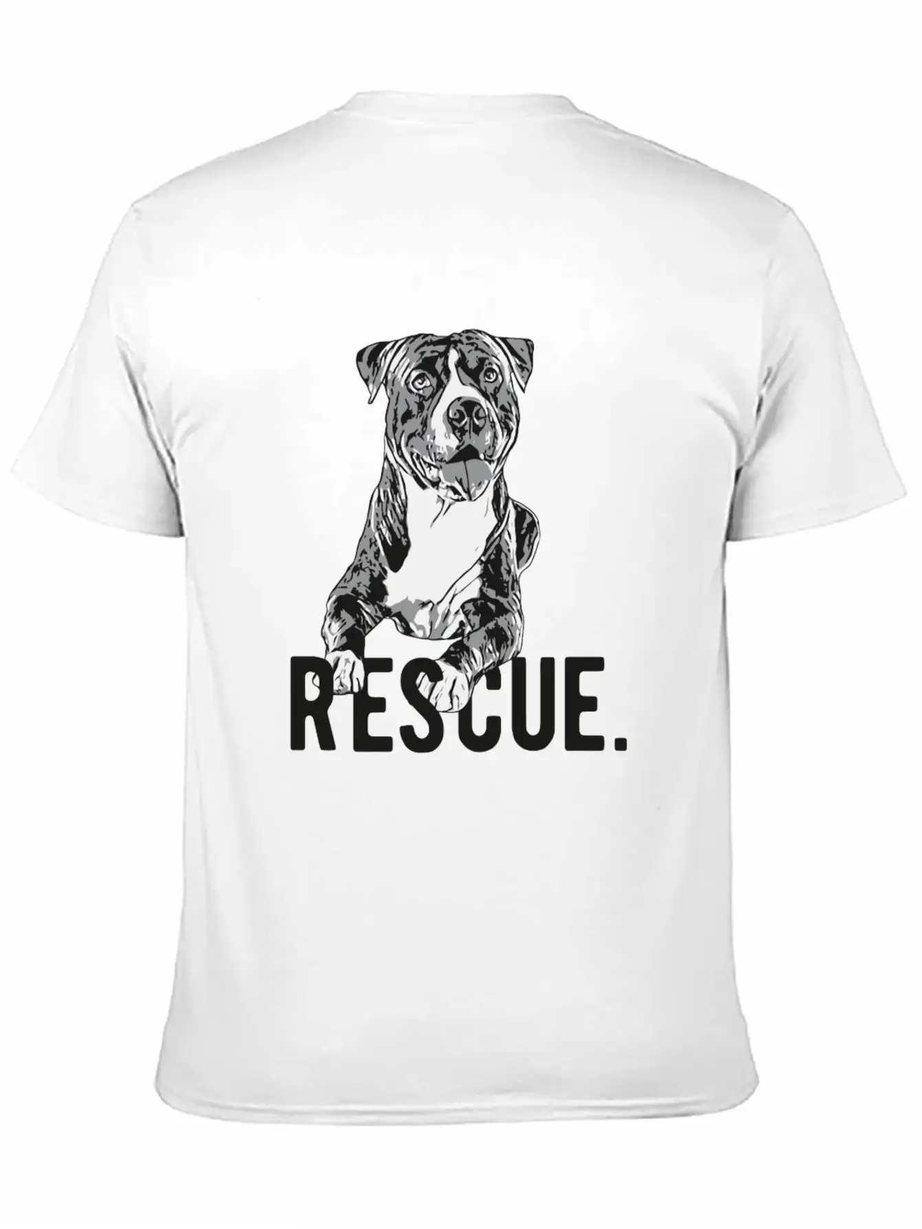 Rescue Pitbull Drawing Dog Mom Adopt Don'T Shop Ma Unisex Casual T-Shirt – Clean Design For Daily Comfort