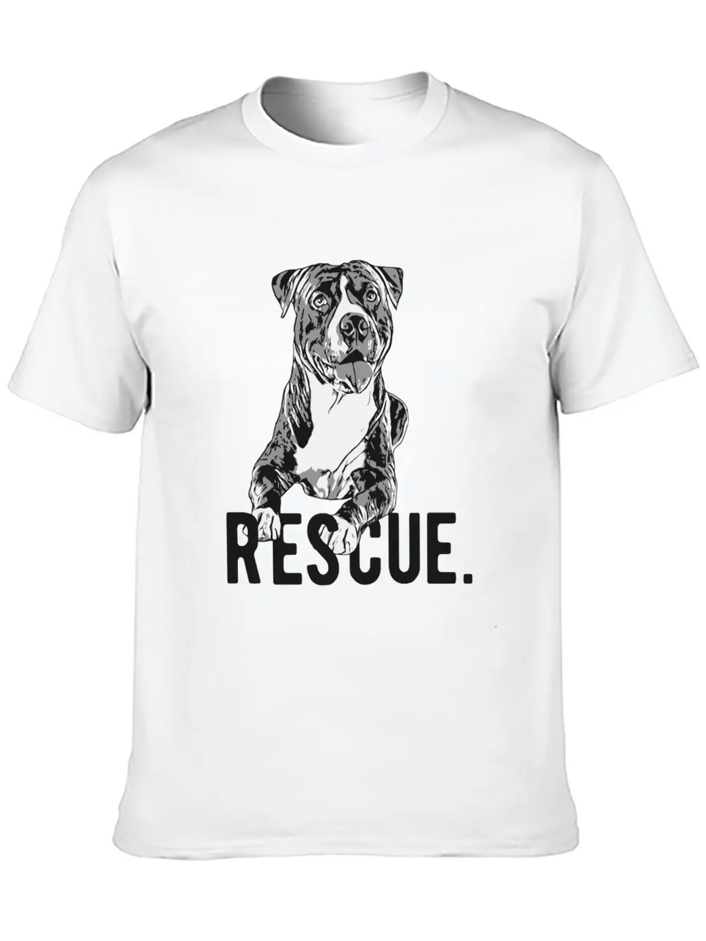 Rescue Pitbull Drawing Dog Mom Adopt Don'T Shop Ma Unisex Casual T-Shirt – Clean Design For Daily Comfort