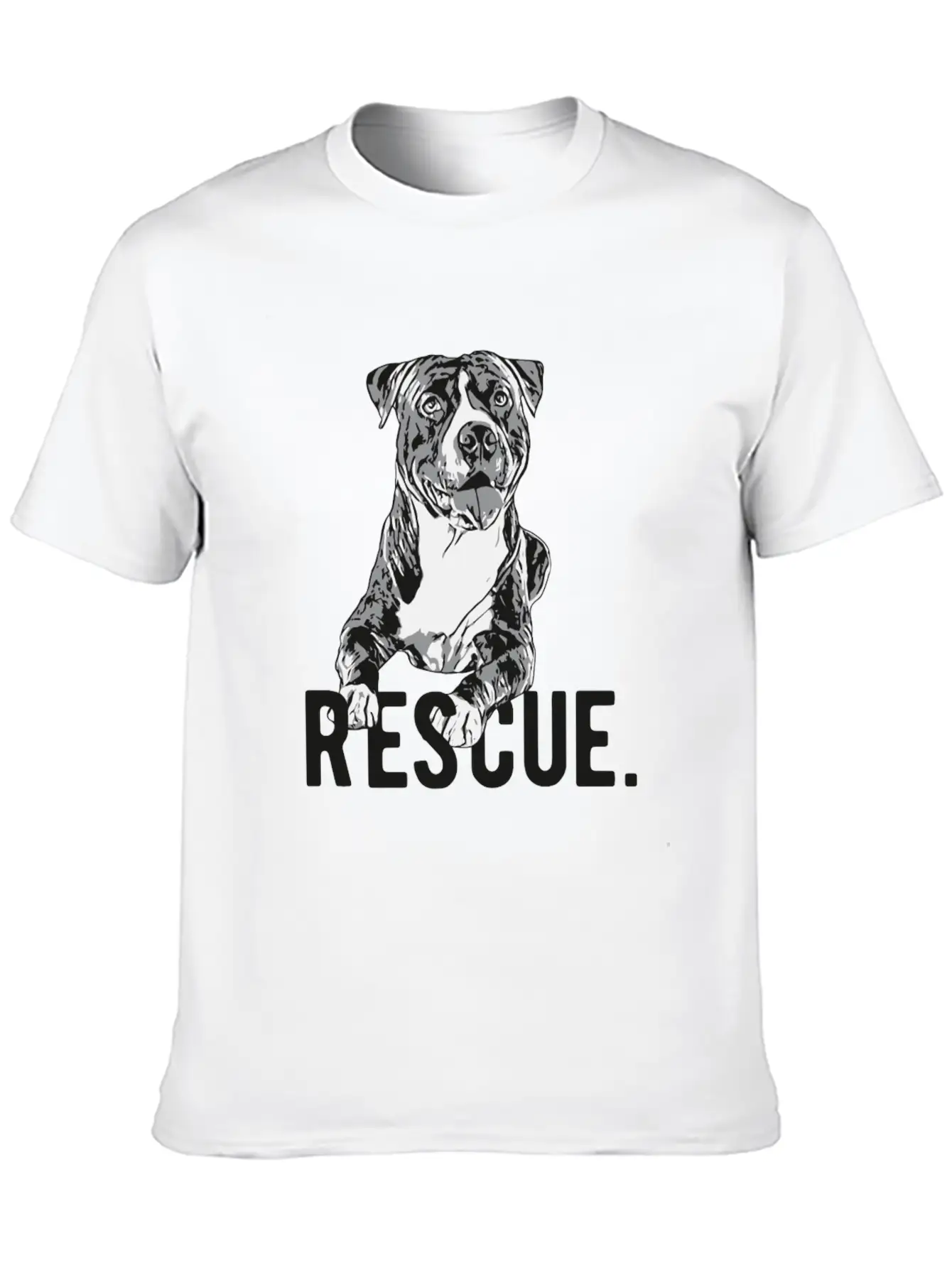 Rescue Pitbull Drawing Dog Mom Adopt Don'T Shop Ma Unisex Casual T-Shirt – Clean Design For Daily Comfort