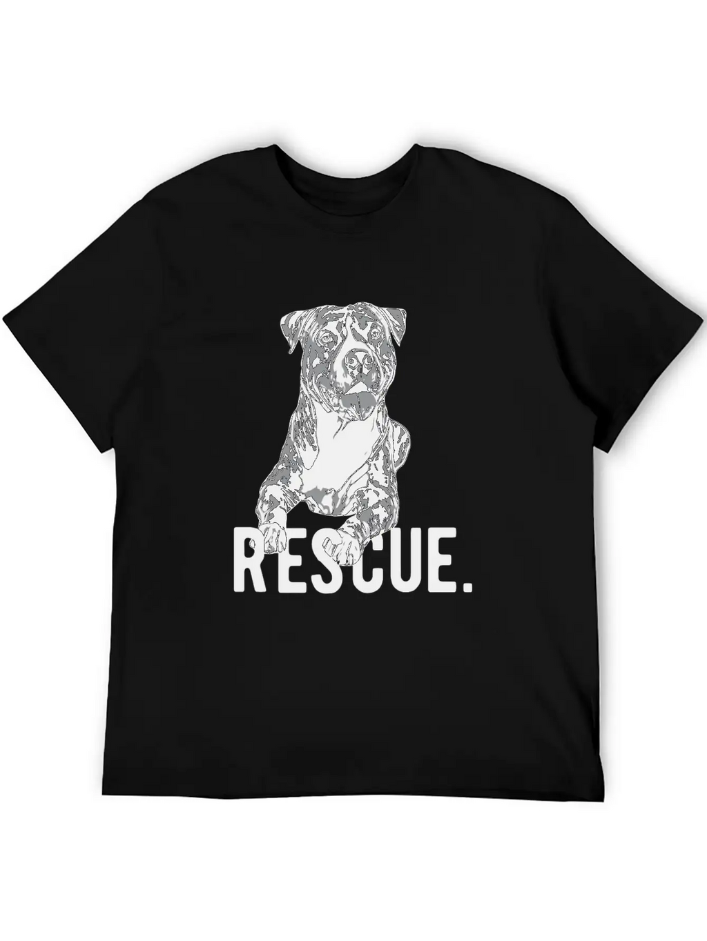 Rescue Pitbull Drawing Dog Mom Adopt Don'T Shop Ma Unisex Casual T-Shirt – Clean Design For Daily Comfort