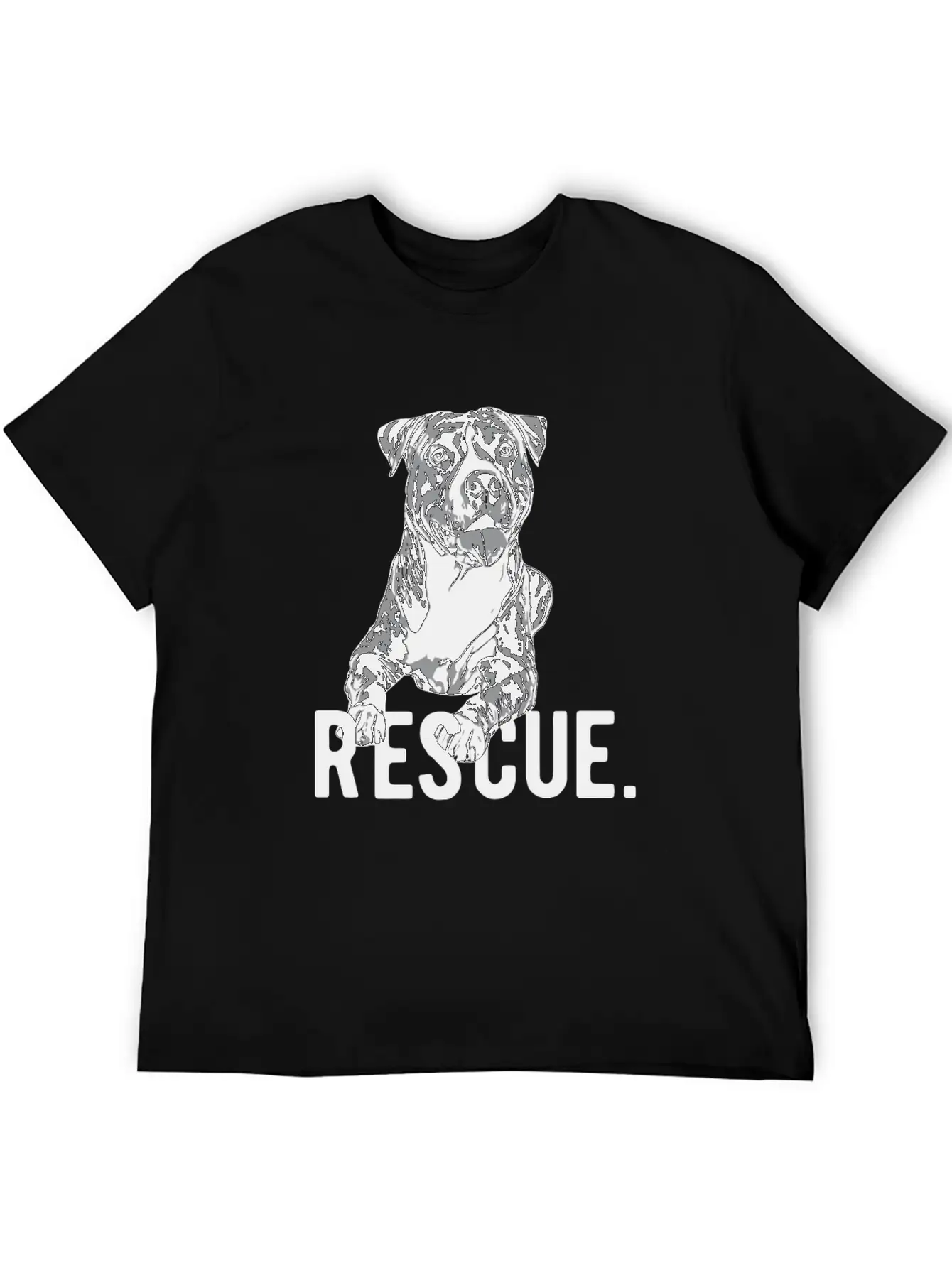 Rescue Pitbull Drawing Dog Mom Adopt Don'T Shop Ma Unisex Casual T-Shirt – Clean Design For Daily Comfort