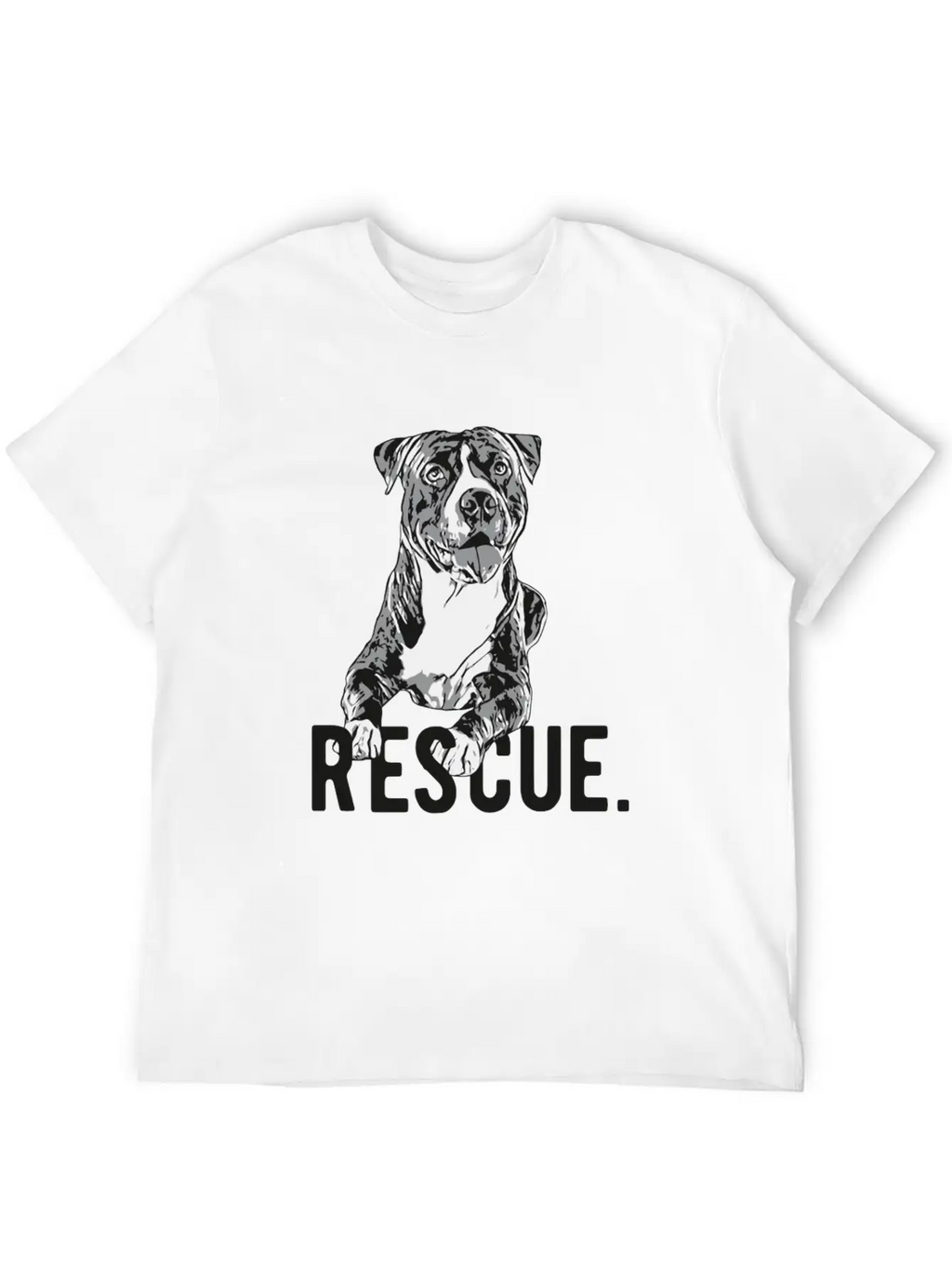 Rescue Pitbull Drawing Dog Mom Adopt Don'T Shop Ma Unisex Casual T-Shirt – Clean Design For Daily Comfort