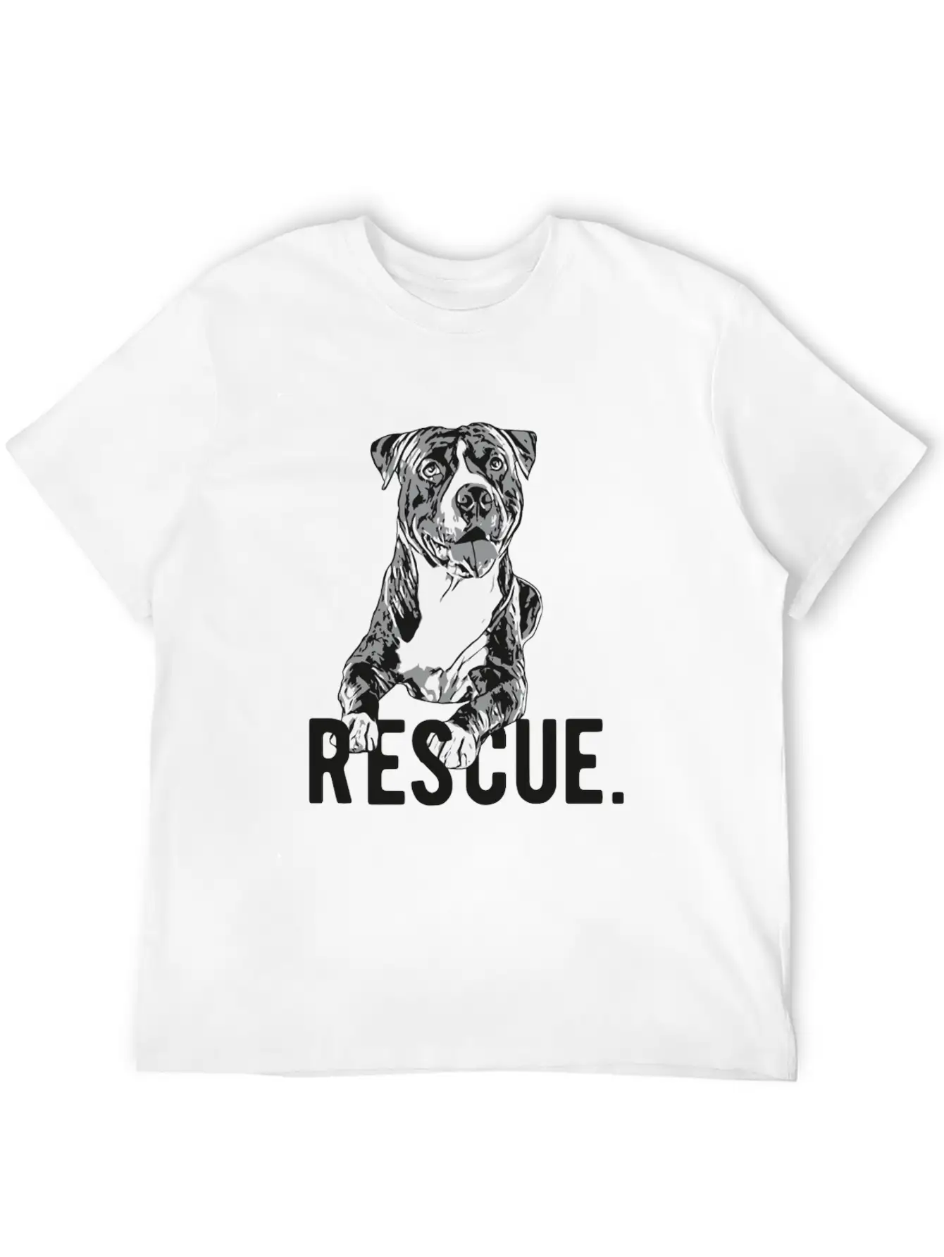 Rescue Pitbull Drawing Dog Mom Adopt Don'T Shop Ma Unisex Casual T-Shirt – Clean Design For Daily Comfort