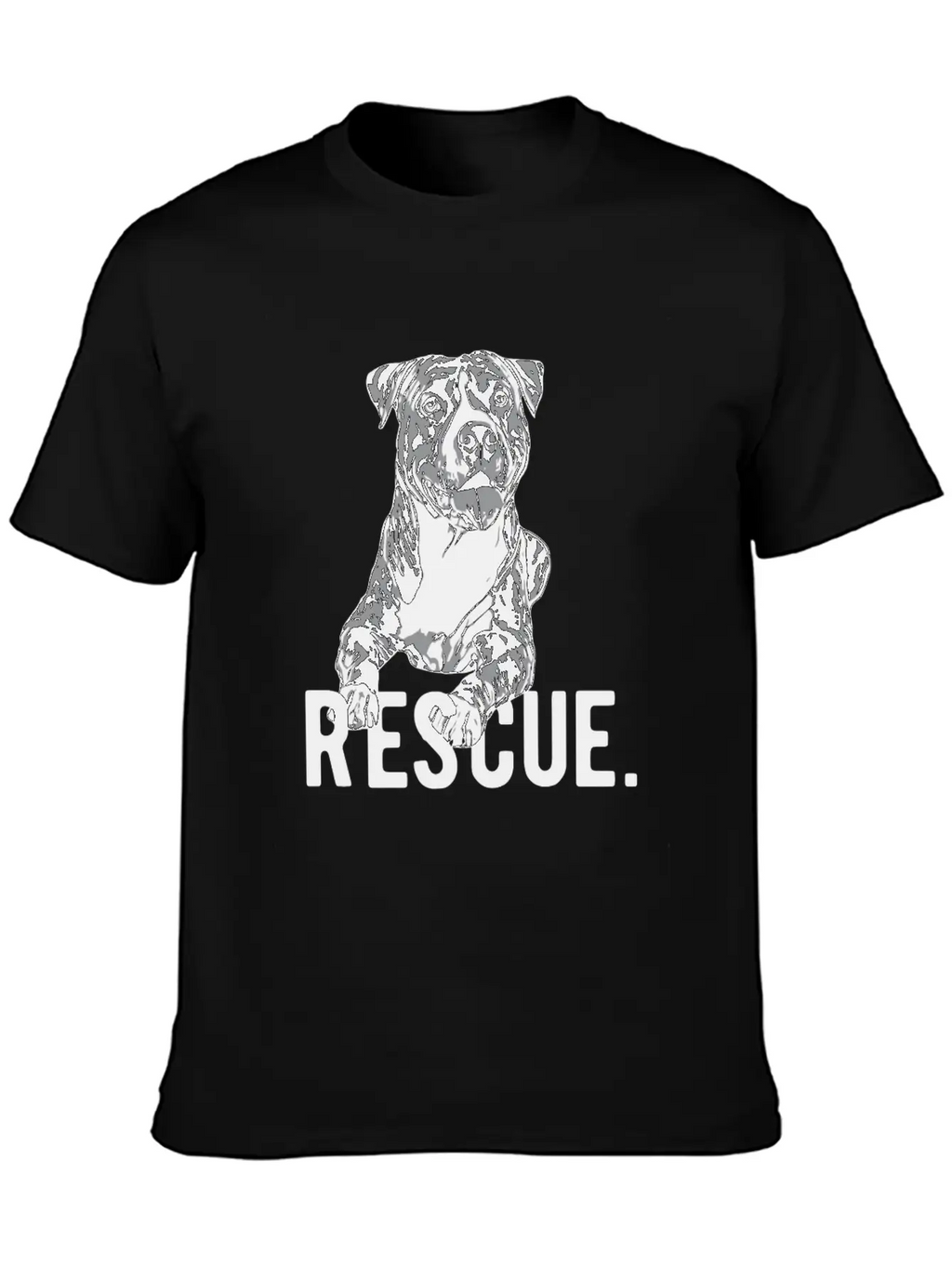Rescue Pitbull Drawing Dog Mom Adopt Don'T Shop Ma Unisex Casual T-Shirt – Clean Design For Daily Comfort