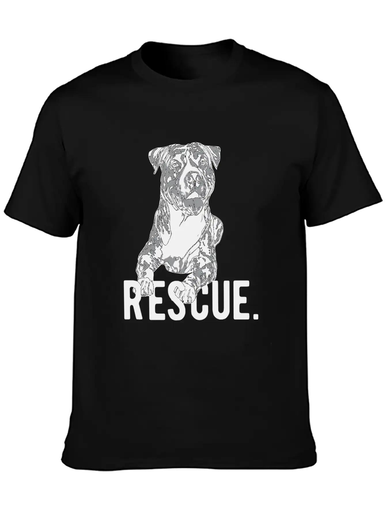 Rescue Pitbull Drawing Dog Mom Adopt Don'T Shop Ma Unisex Casual T-Shirt – Clean Design For Daily Comfort