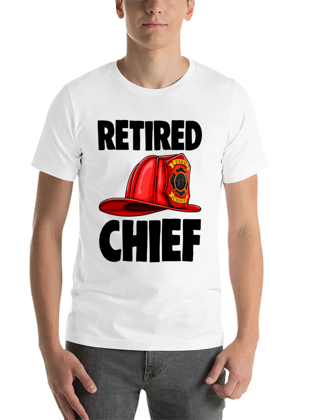 Retired Fire Chief Fire Fighters Love Unisex Short Sleeve Soft Cotton T-Shirt – Casual Everyday Wear