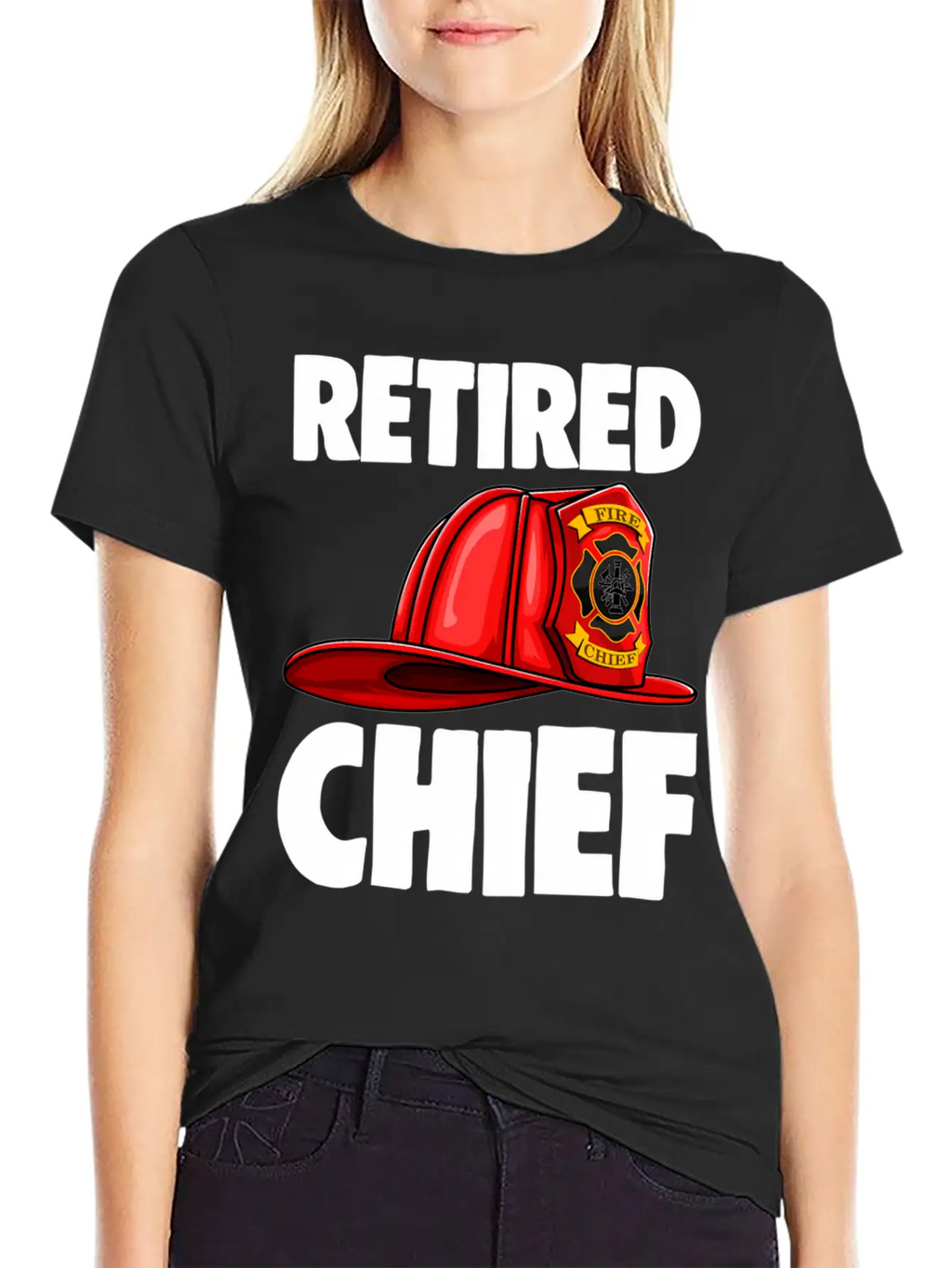 Retired Fire Chief Fire Fighters Love Unisex Short Sleeve Soft Cotton T-Shirt – Casual Everyday Wear