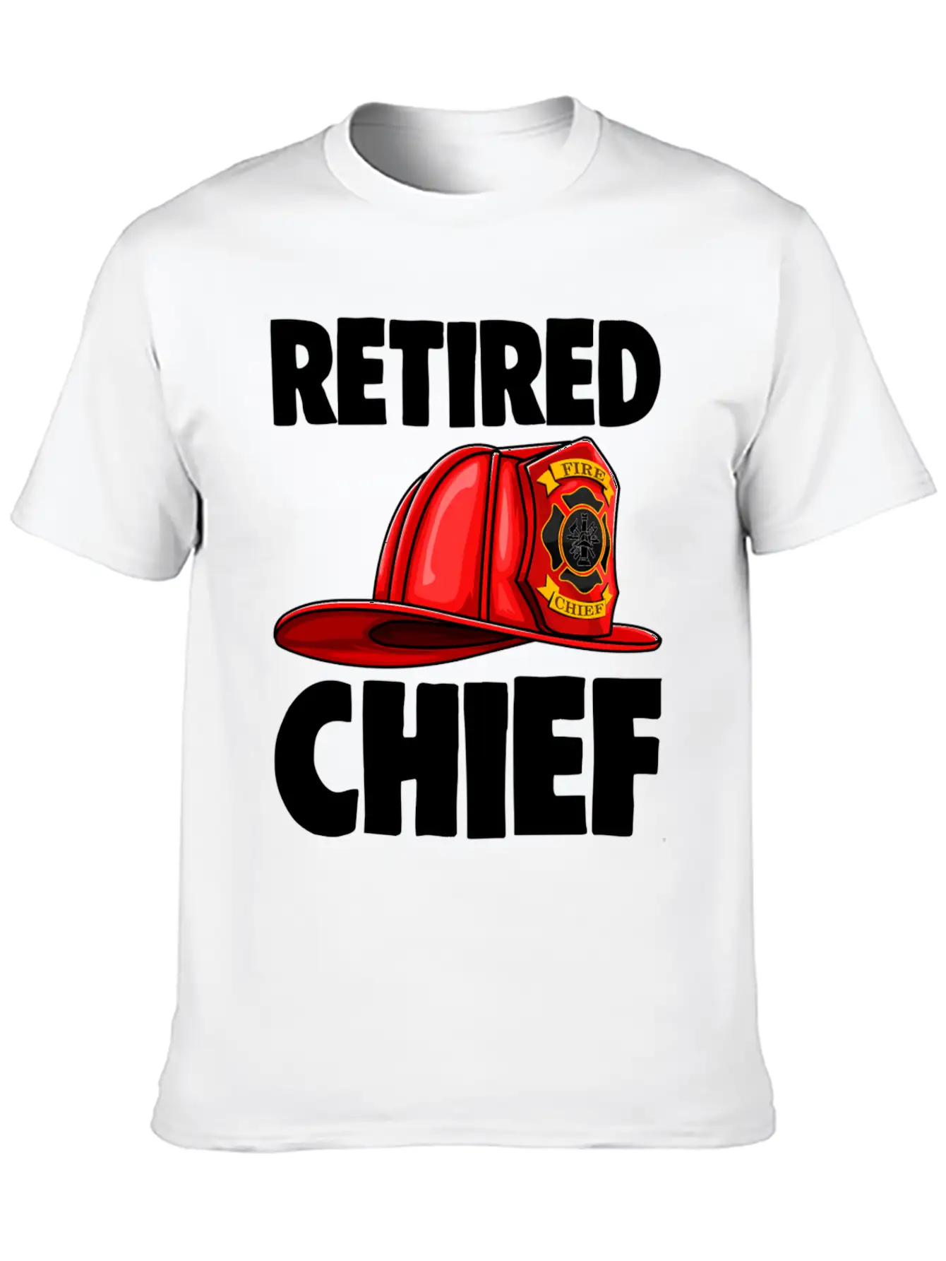 Retired Fire Chief Fire Fighters Love Unisex Short Sleeve Soft Cotton T-Shirt – Casual Everyday Wear