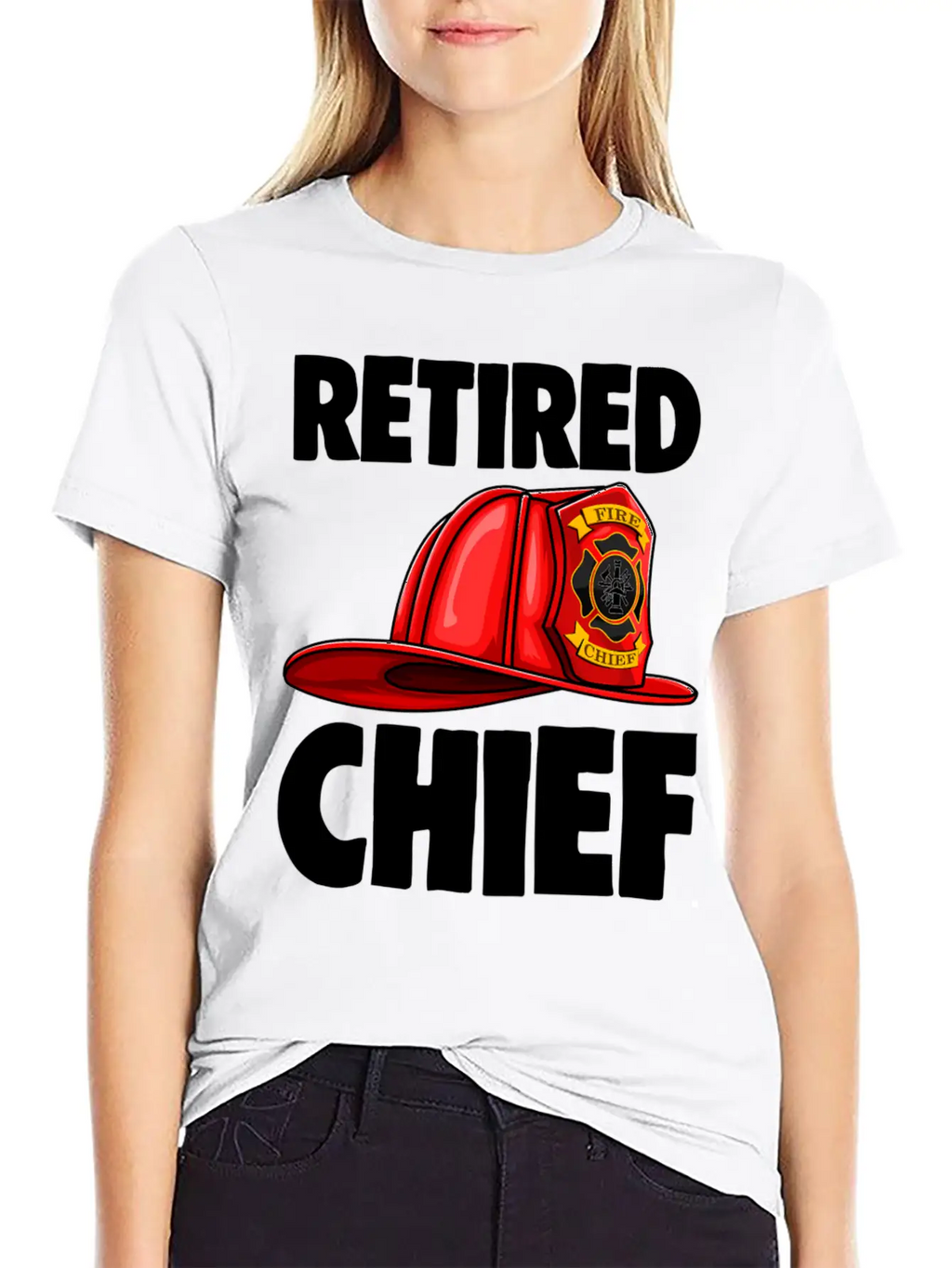 Retired Fire Chief Fire Fighters Love Unisex Short Sleeve Soft Cotton T-Shirt – Casual Everyday Wear