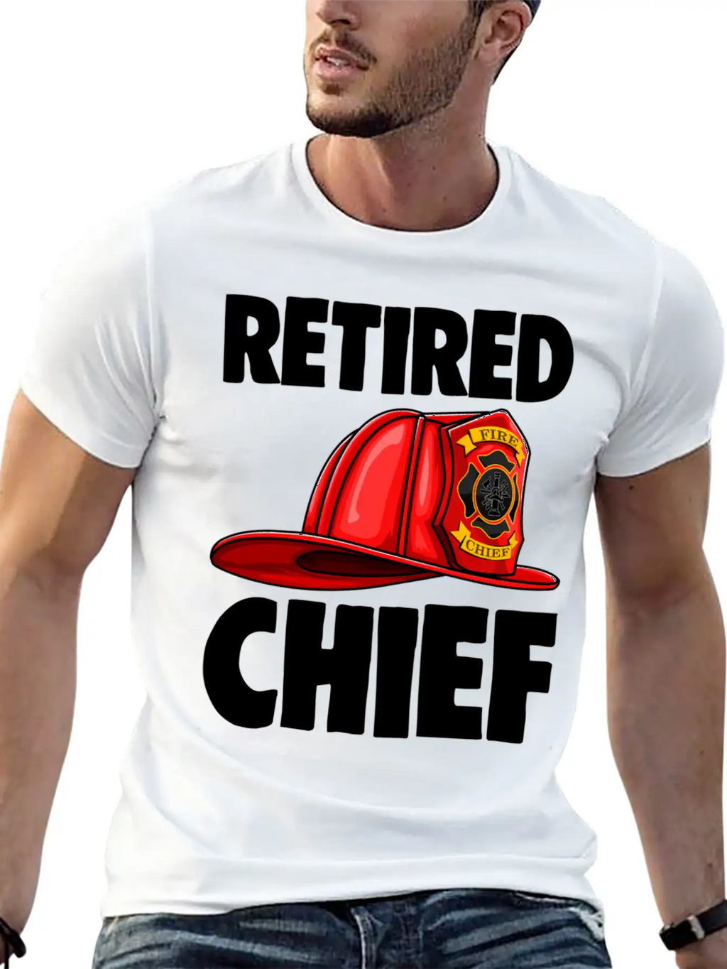 Retired Fire Chief Fire Fighters Love Unisex Short Sleeve Soft Cotton T-Shirt – Casual Everyday Wear