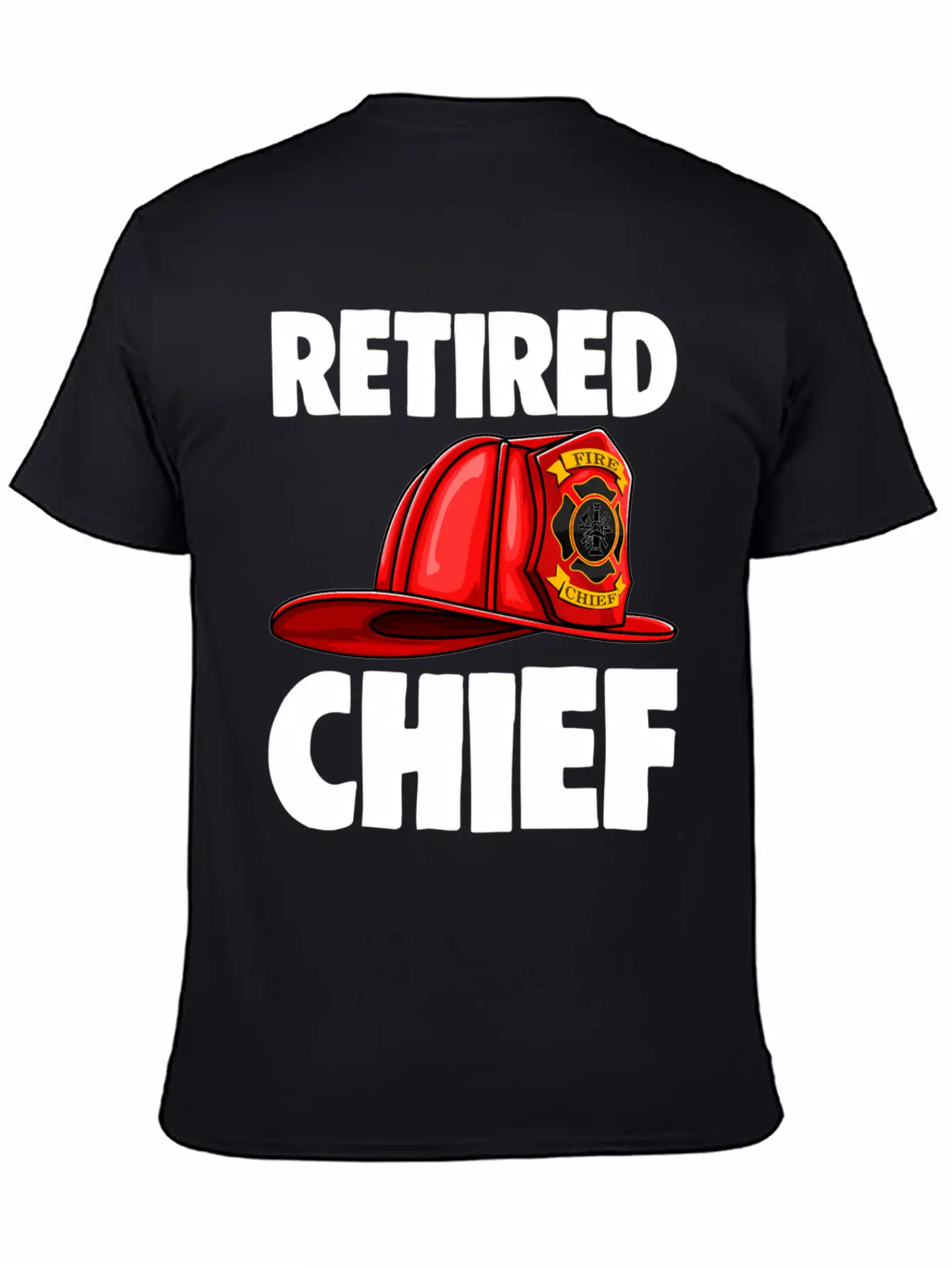 Retired Fire Chief Fire Fighters Love Unisex Short Sleeve Soft Cotton T-Shirt – Casual Everyday Wear