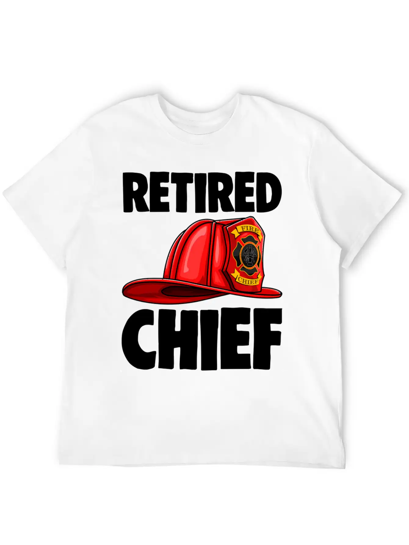Retired Fire Chief Fire Fighters Love Unisex Short Sleeve Soft Cotton T-Shirt – Casual Everyday Wear