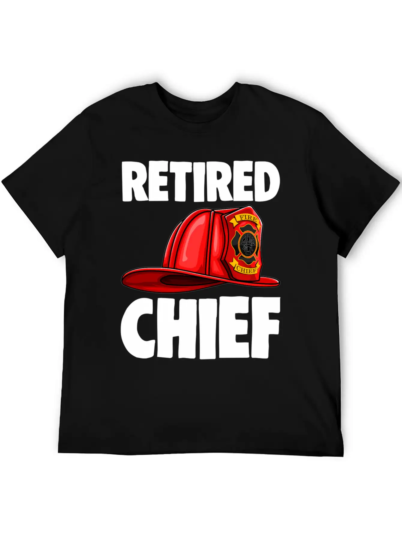 Retired Fire Chief Fire Fighters Love Unisex Short Sleeve Soft Cotton T-Shirt – Casual Everyday Wear