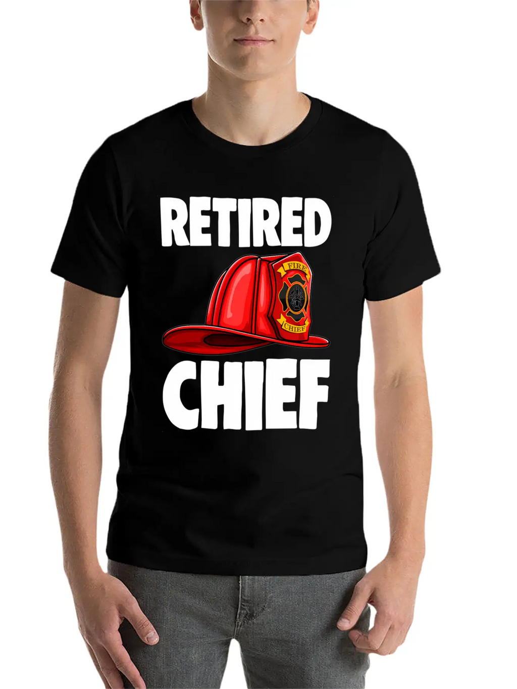 Retired Fire Chief Fire Fighters Love Unisex Short Sleeve Soft Cotton T-Shirt – Casual Everyday Wear