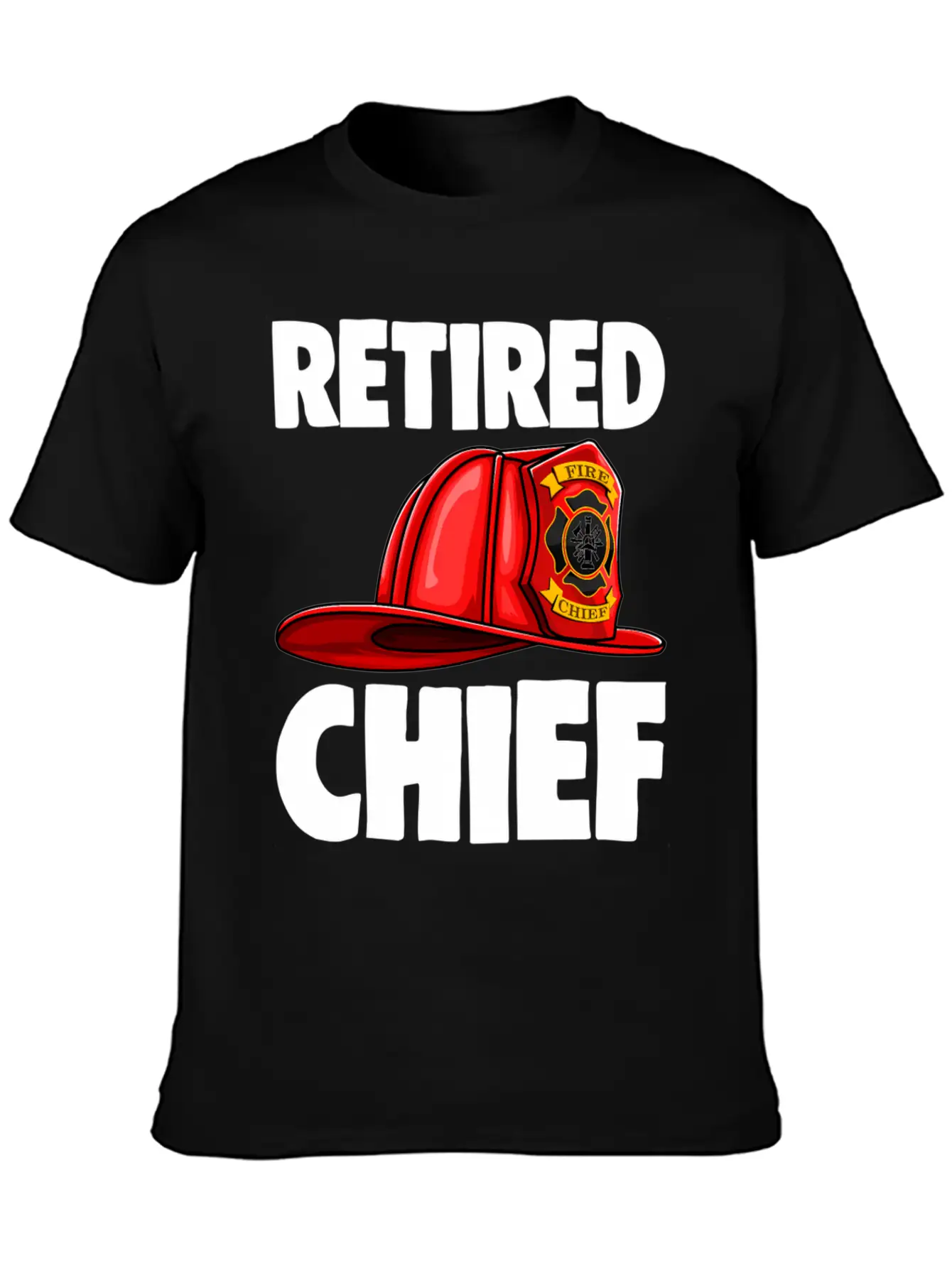 Retired Fire Chief Fire Fighters Love Unisex Short Sleeve Soft Cotton T-Shirt – Casual Everyday Wear