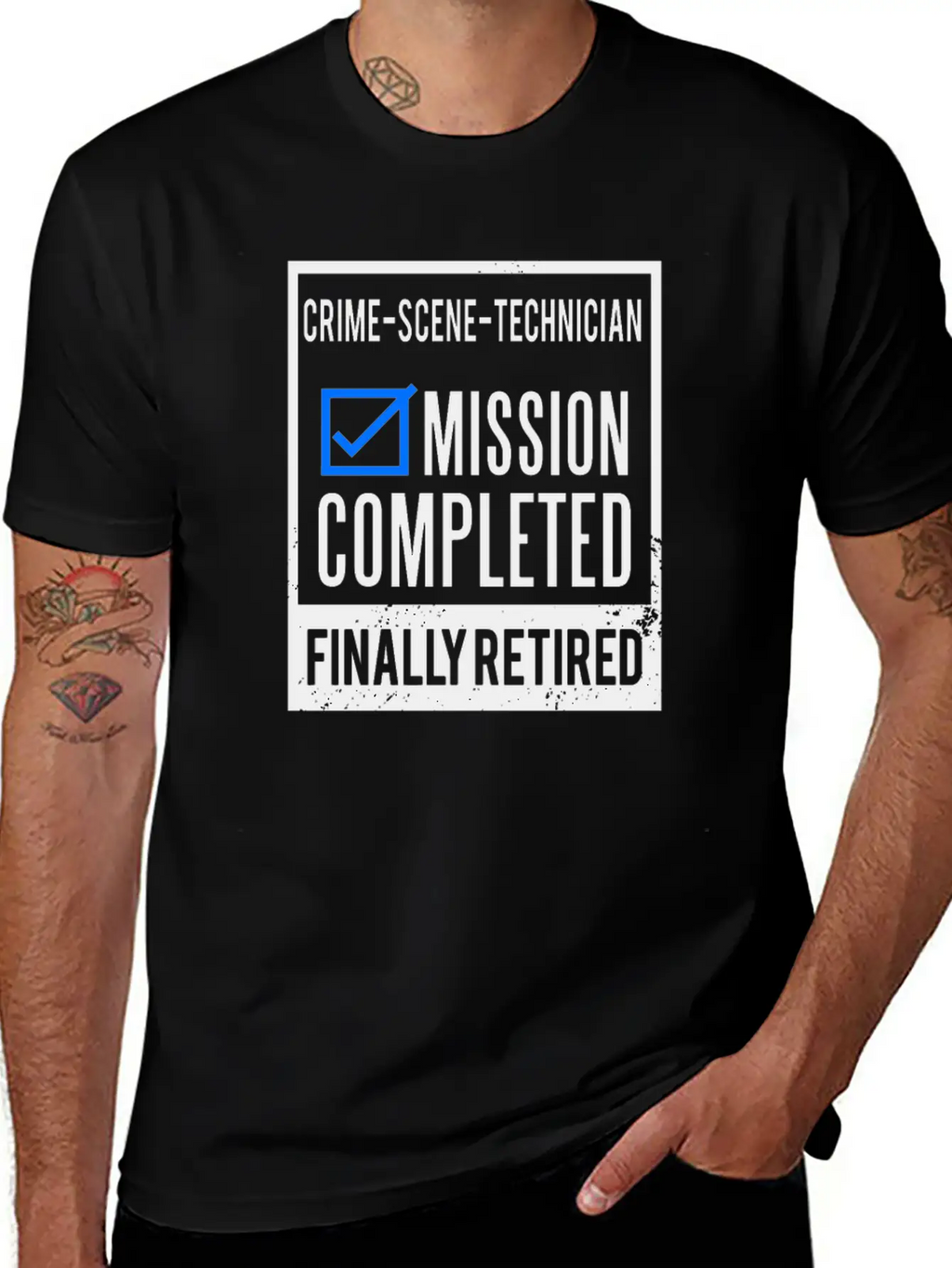 Retirement - Retired Crime-Scene-Technician Breathable Soft Cotton T-Shirt – Timeless Casual Look