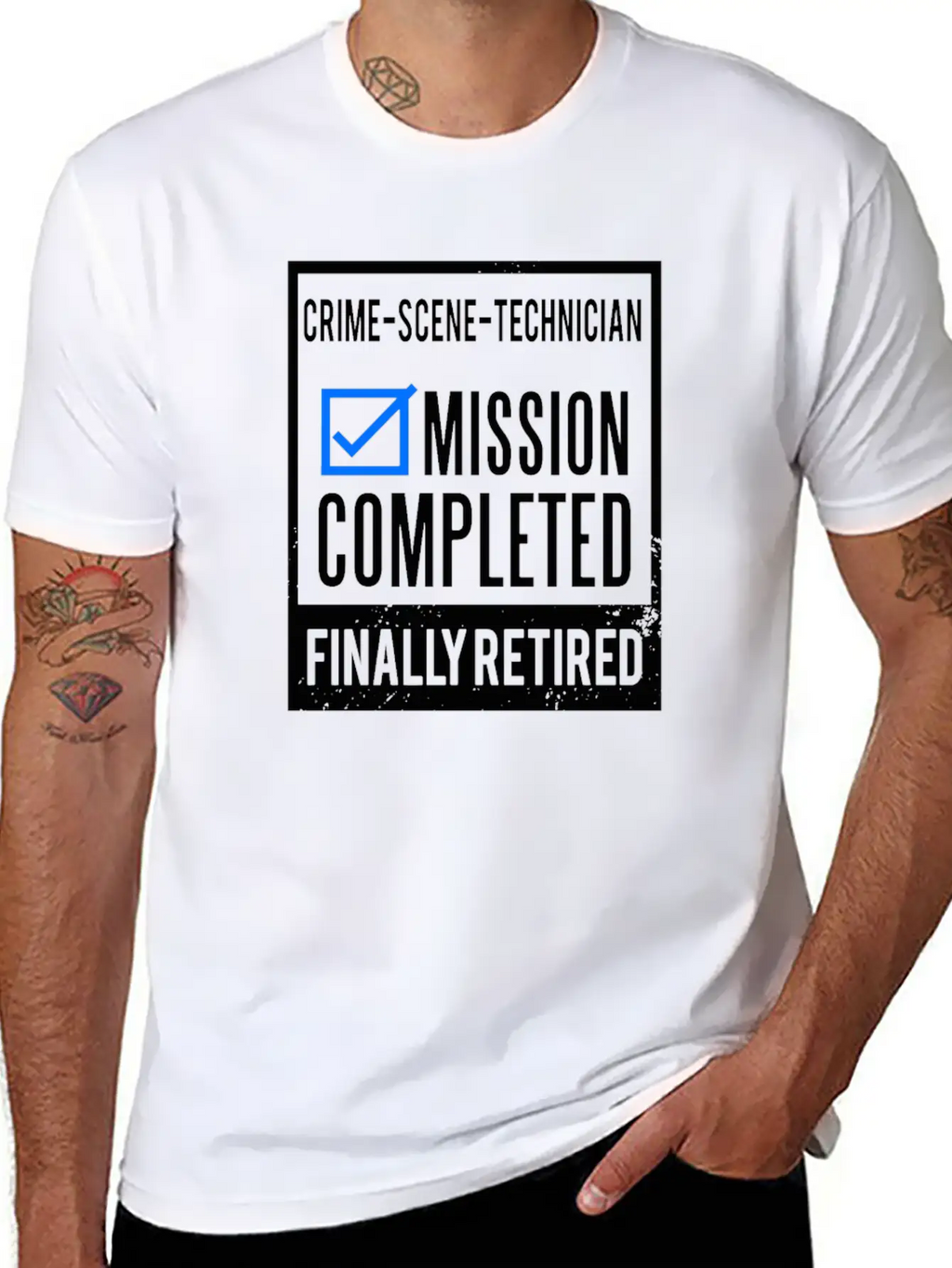 Retirement - Retired Crime-Scene-Technician Breathable Soft Cotton T-Shirt – Timeless Casual Look