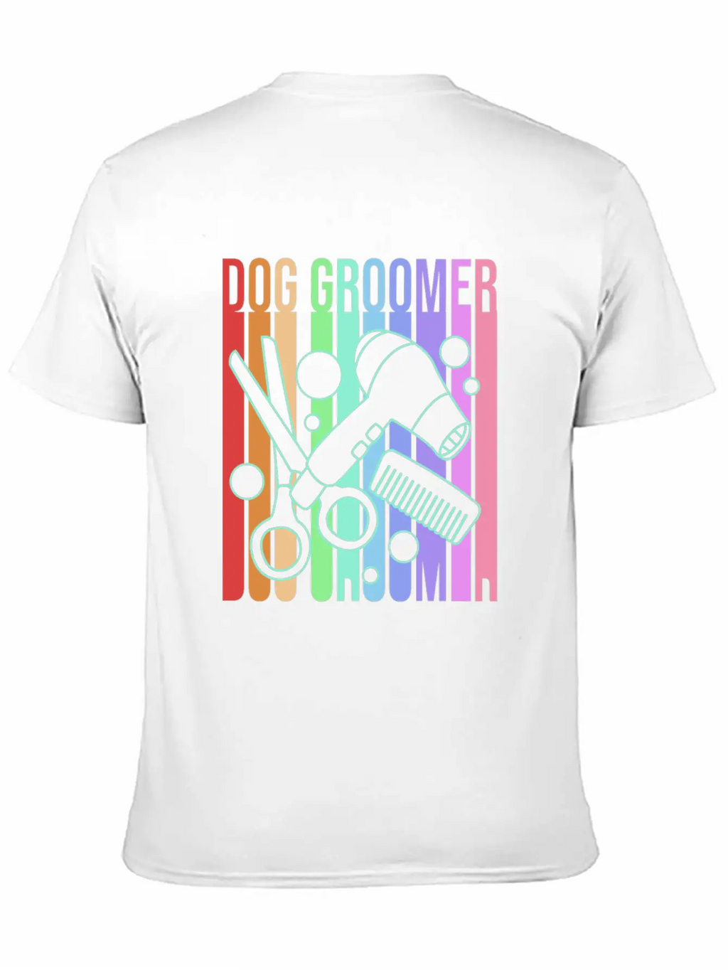 Retro 80s Pet Grooming Dog Groomer Classic Fit Graphic Tee For Daily Comfort – Unisex Cotton Shirt
