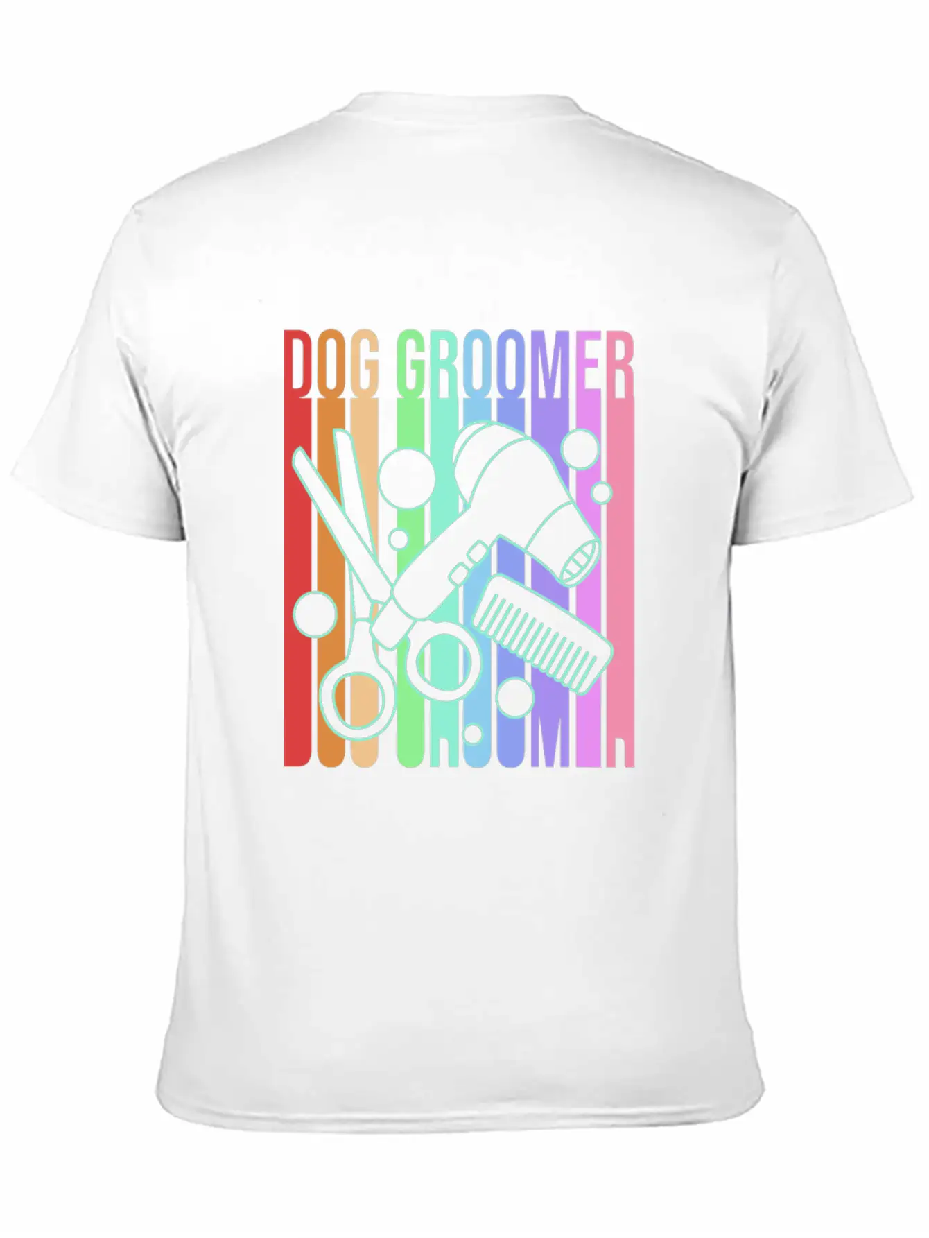 Retro 80s Pet Grooming Dog Groomer Classic Fit Graphic Tee For Daily Comfort – Unisex Cotton Shirt