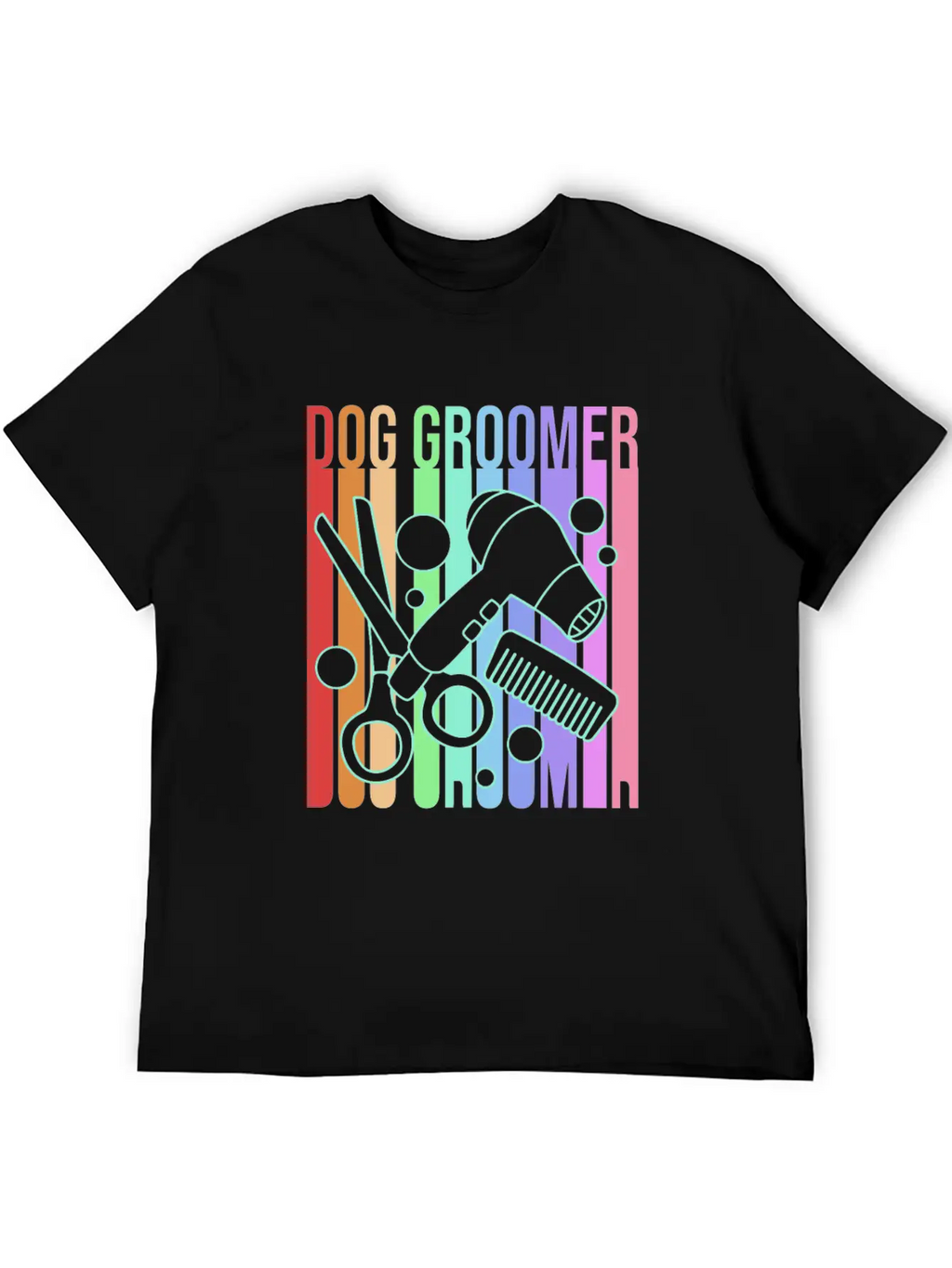Retro 80s Pet Grooming Dog Groomer Classic Fit Graphic Tee For Daily Comfort – Unisex Cotton Shirt
